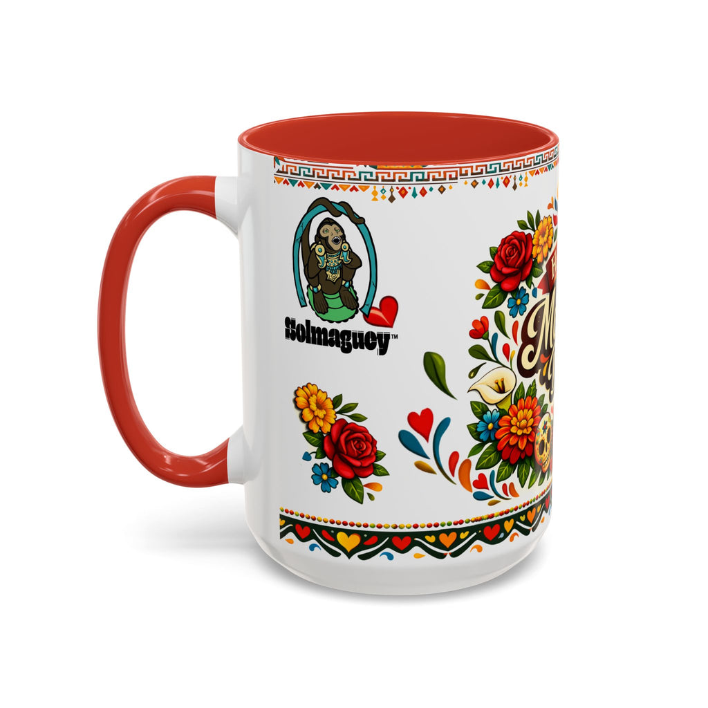 Happy Mother's Day Accent Mug-Colorful Floral Day of the Dead Design (11/15oz)