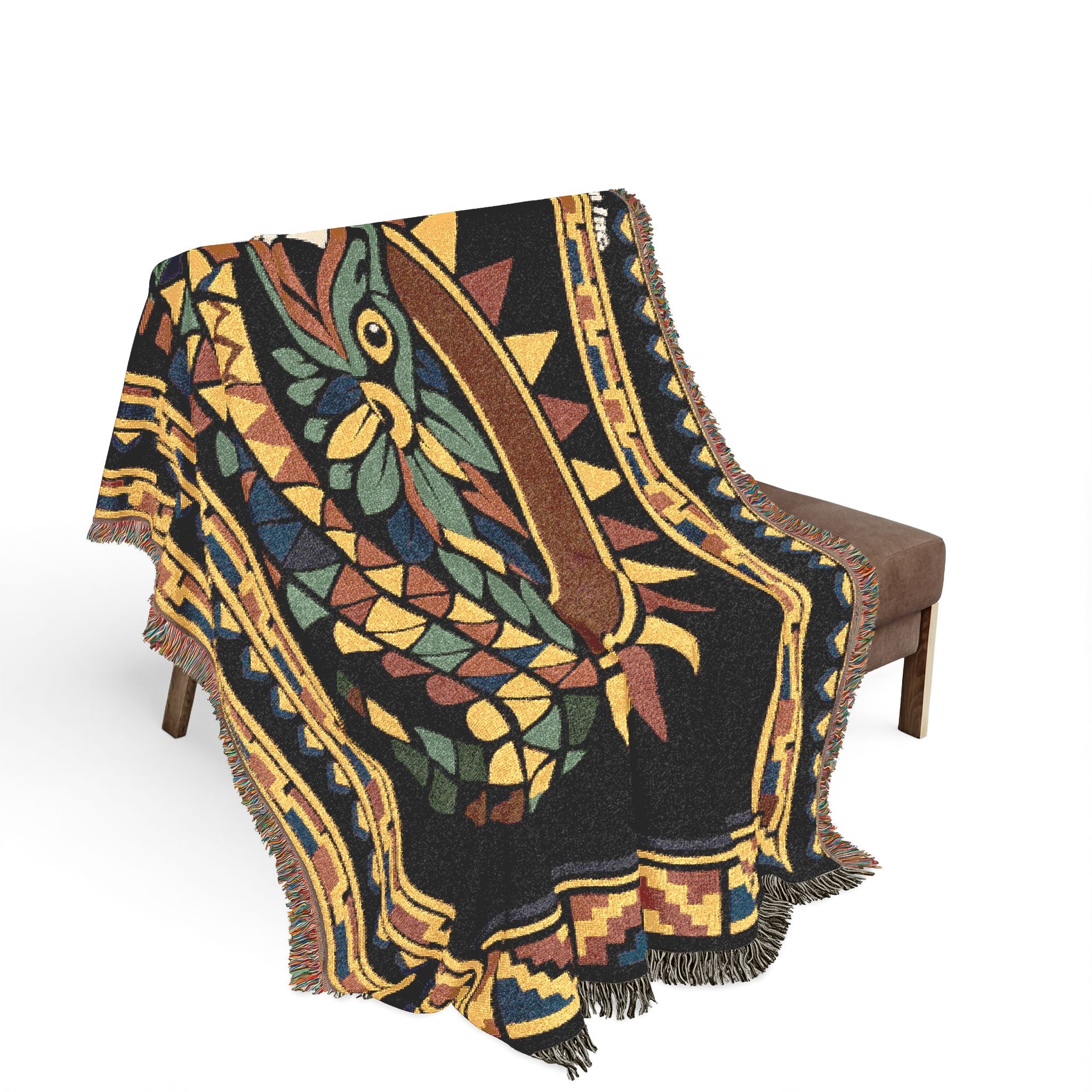Aztec Quetzalcoatl Woven Blanket