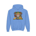 Youth Hoodie — Colorful Aztec Sugar Skull & Warrior Kids Pullover
