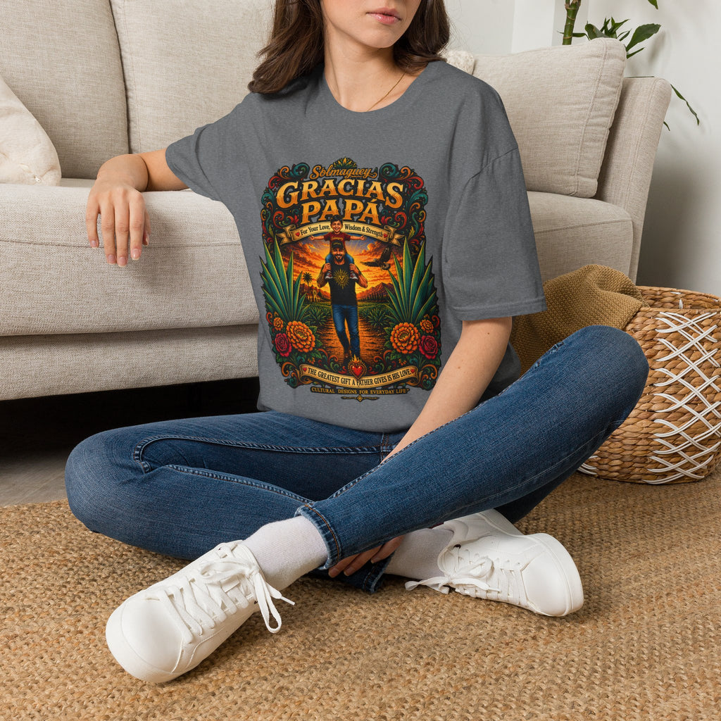 Gracias Papá Shirt, Mexican Dad Gift, Father Son Shirt, Father's Day Gift for Papa, Latino Dad Tee, Hispanic Family Shirt, Folk Art Father Gift