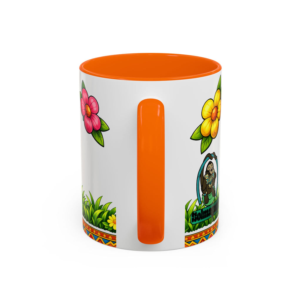 Cute Easter Bunny with Colorful Eggs Mug Accent Coffee Mug