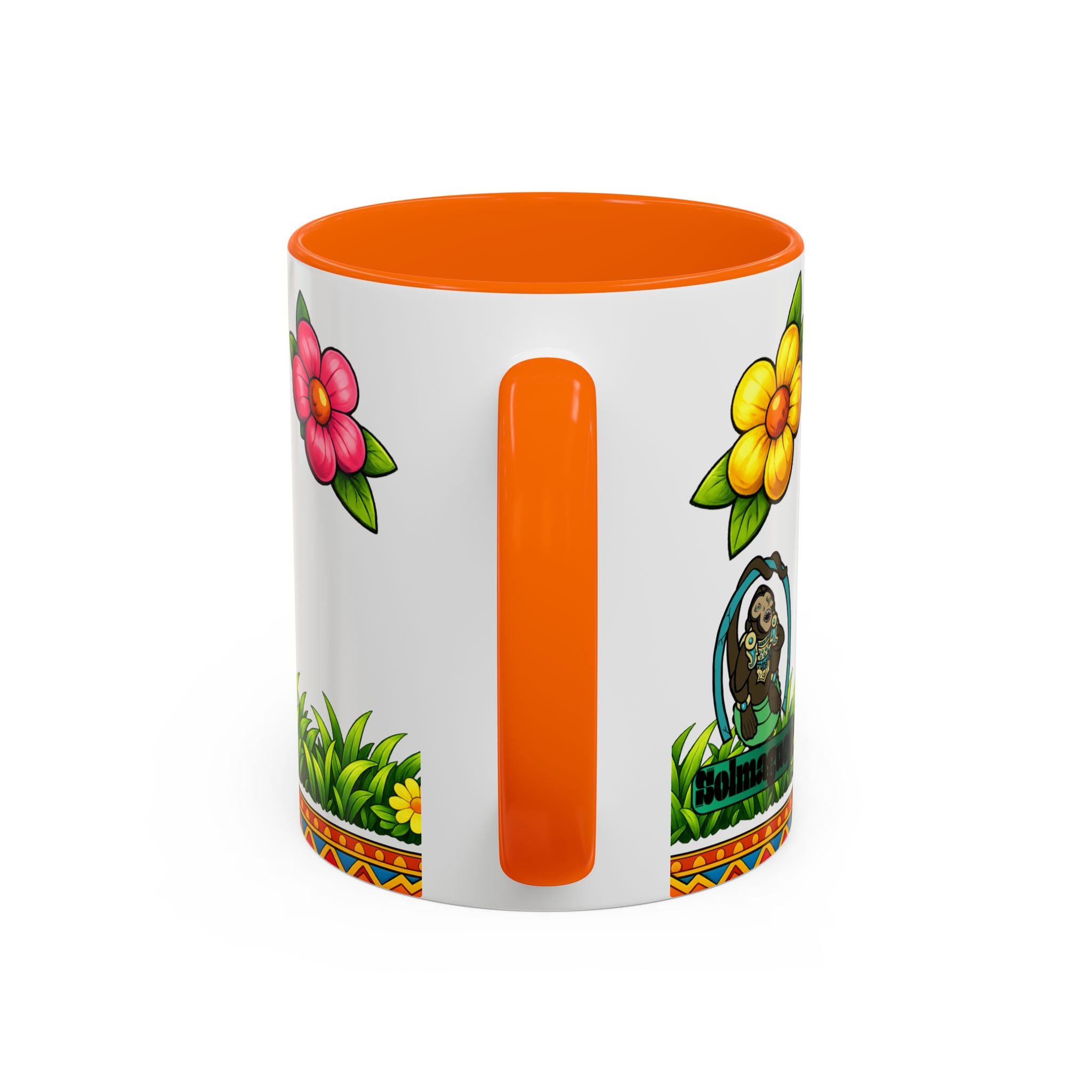 Cute Easter Bunny with Colorful Eggs Mug Accent Coffee Mug