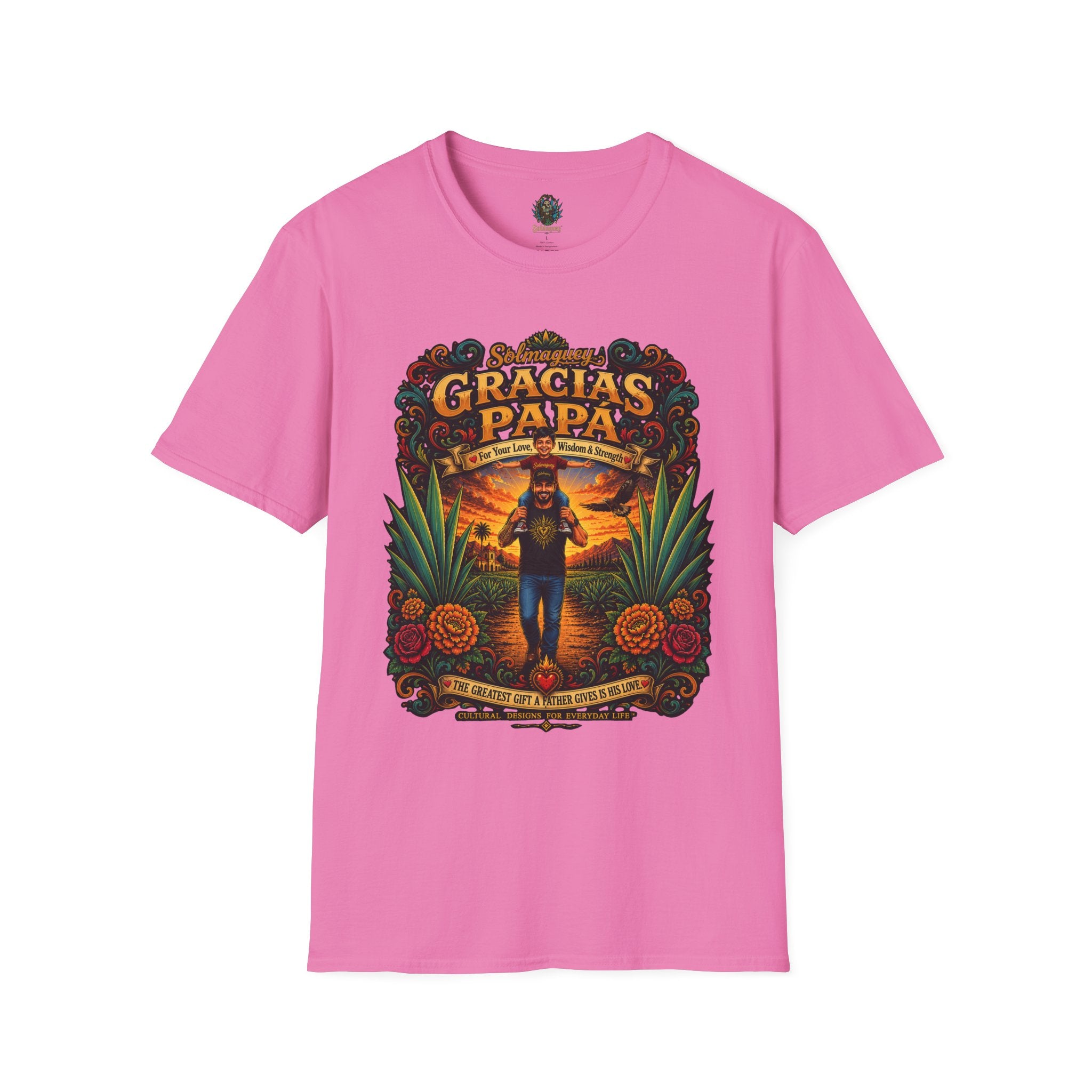 Gracias Papá Shirt, Mexican Dad Gift, Father Son Shirt, Father's Day Gift for Papa, Latino Dad Tee, Hispanic Family Shirt, Folk Art Father Gift