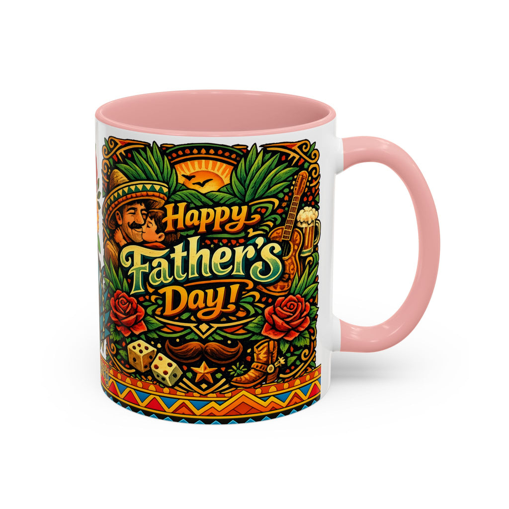 Happy Father's Day Accent Mug — Festive Father's Day Coffee Mug | Solmaguey™
