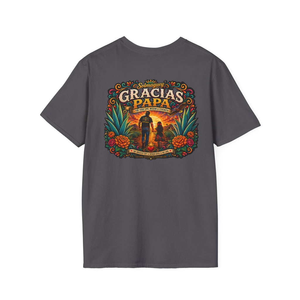 Gracias Papá Shirt, Mexican Dad Gift, Father Daughter Shirt, Latino Father Gift, Hispanic Family Tee, Father's Day Gift for Papa, Mexican Folk Art Shirt