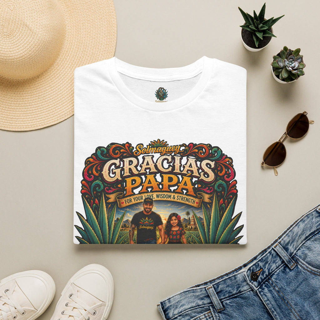 Gracias Papá Shirt, Mexican Dad Gift, Father Daughter Shirt, Latino Father Gift, Hispanic Family Tee, Father's Day Gift for Papa, Mexican Folk Art Shirt