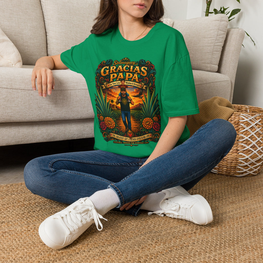 Gracias Papá Shirt, Mexican Dad Gift, Father Son Shirt, Father's Day Gift for Papa, Latino Dad Tee, Hispanic Family Shirt, Folk Art Father Gift