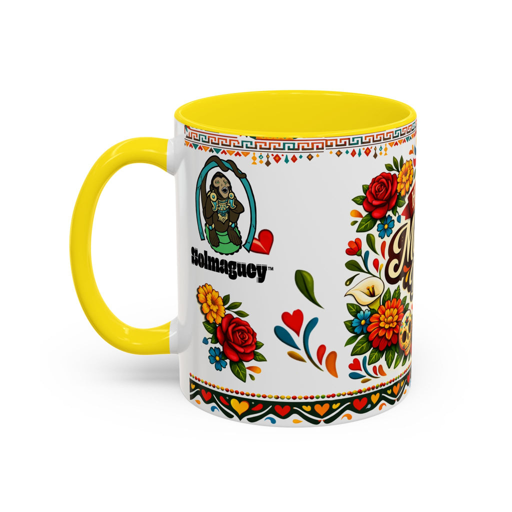 Happy Mother's Day Accent Mug-Colorful Floral Day of the Dead Design (11/15oz)