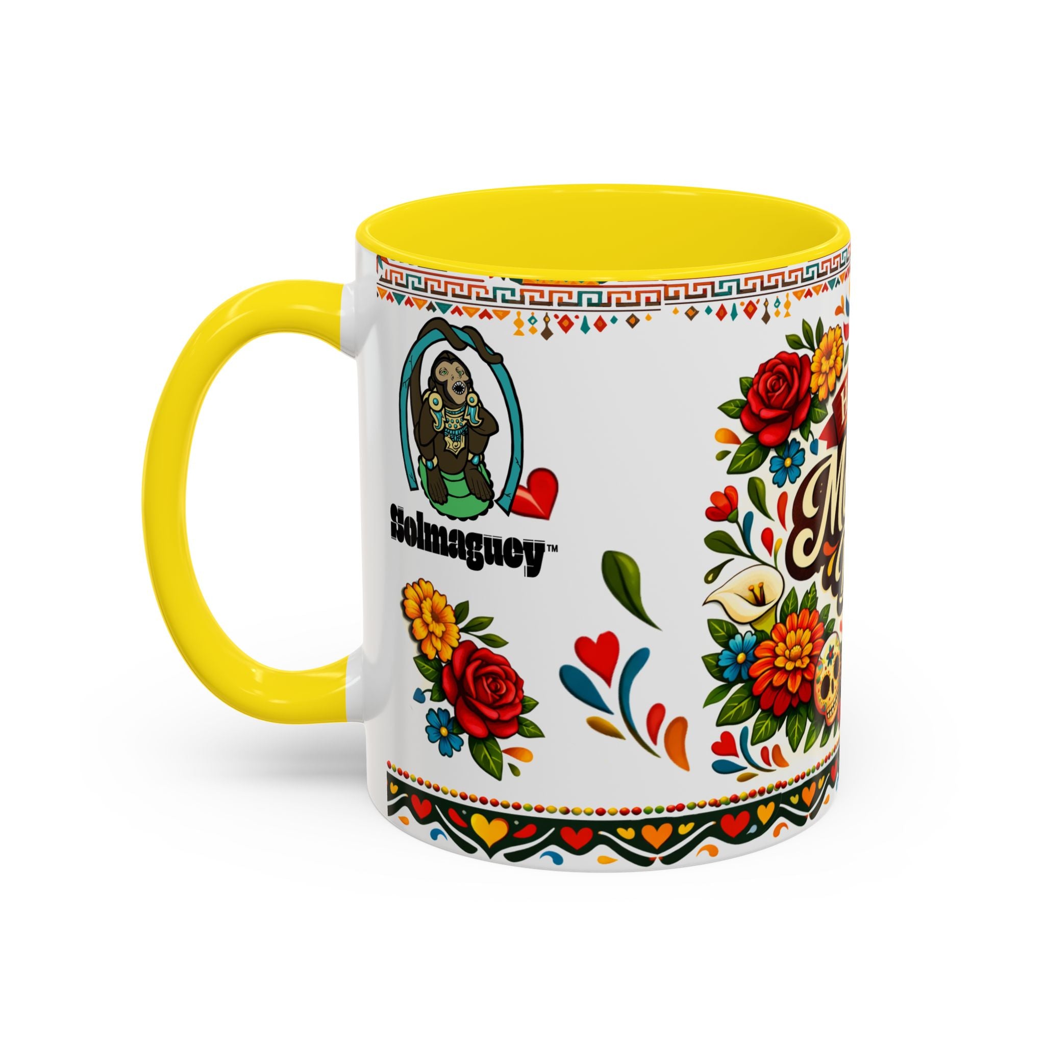 Happy Mother's Day Accent Mug-Colorful Floral Day of the Dead Design (11/15oz)