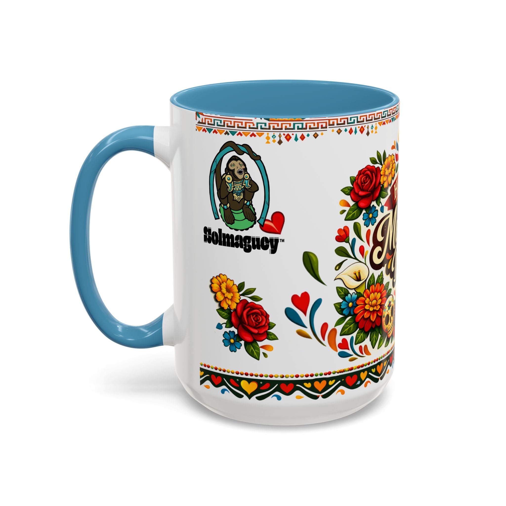 Happy Mother's Day Accent Mug-Colorful Floral Day of the Dead Design (11/15oz)