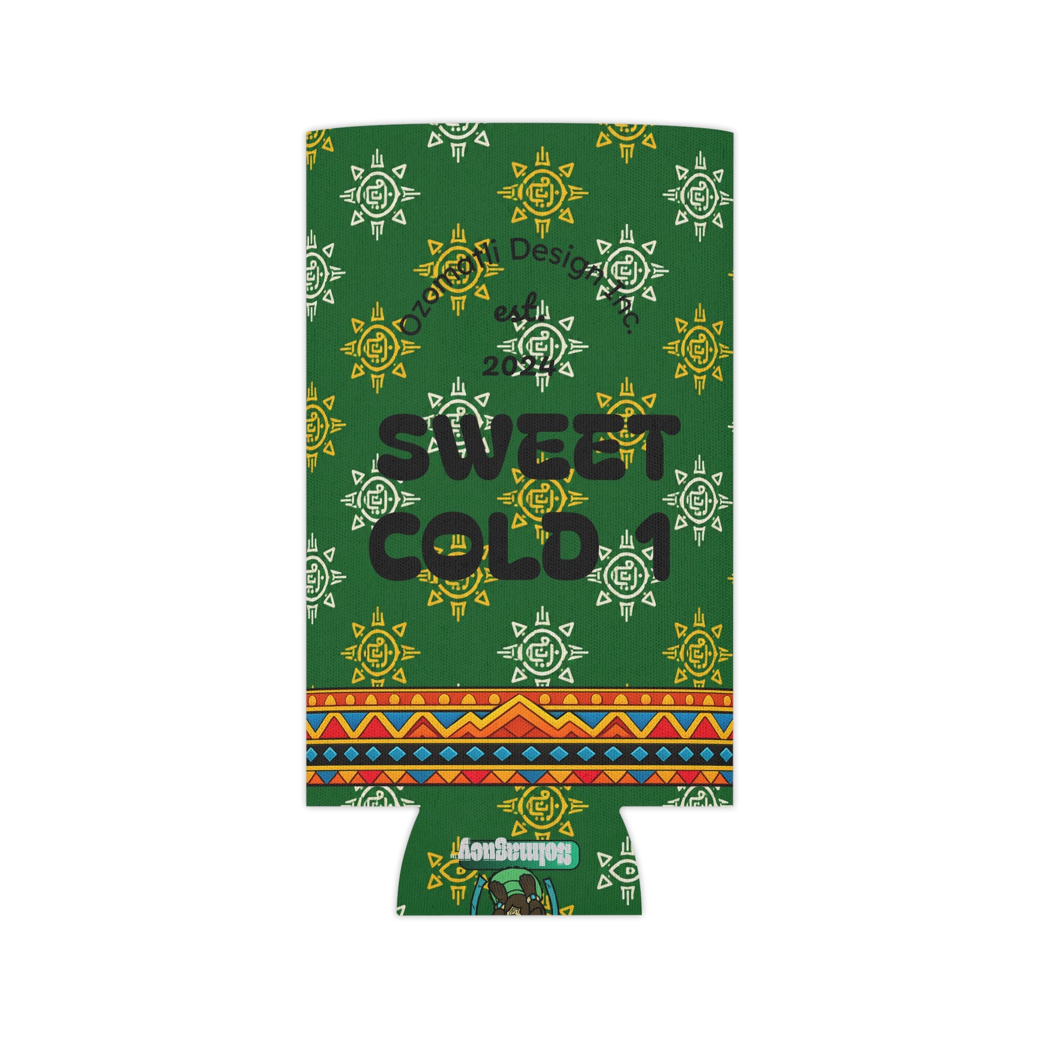 Aztec Monkey Warrior Can Cooler — “Sweet Cold 1” Insulated Beverage Holder