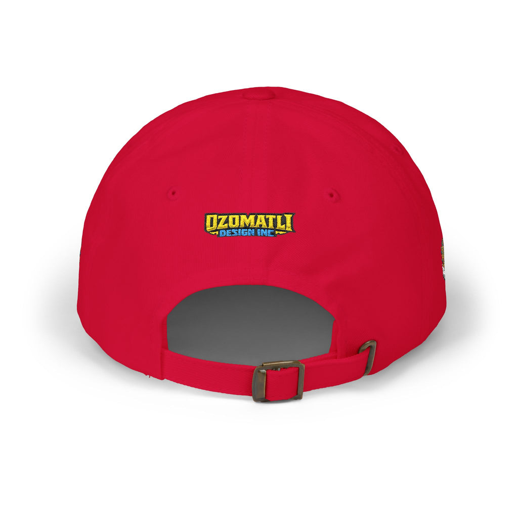 Dad Cap — Colorful Aztec Calendar & Quetzalcoatl Embroidered Hat