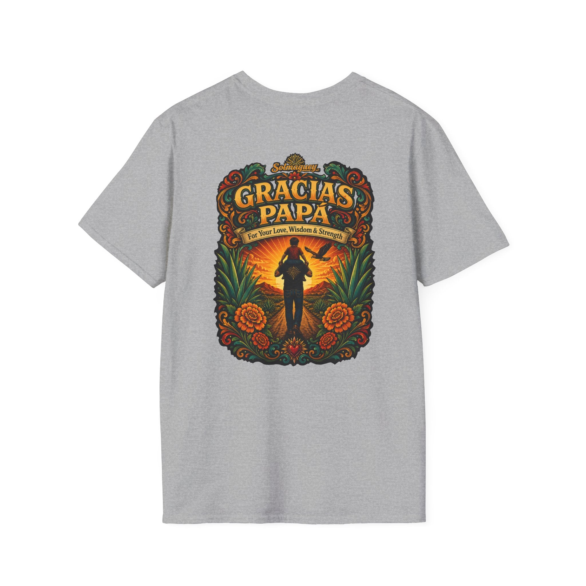 Gracias Papá Shirt, Mexican Dad Gift, Father Son Shirt, Father's Day Gift for Papa, Latino Dad Tee, Hispanic Family Shirt, Folk Art Father Gift