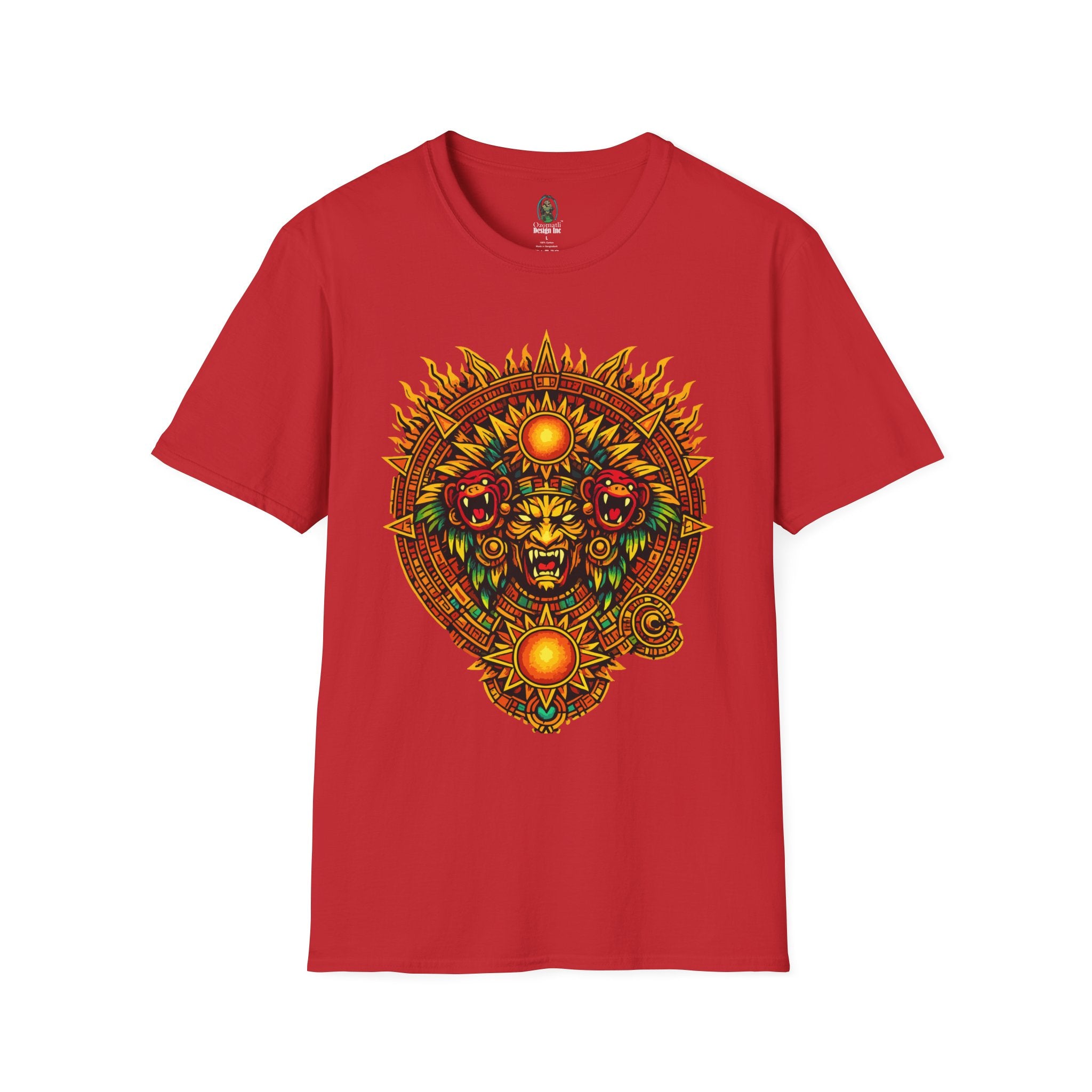 Aztec Skull Sunburst T-Shirt | Tribal Floral Skull Design