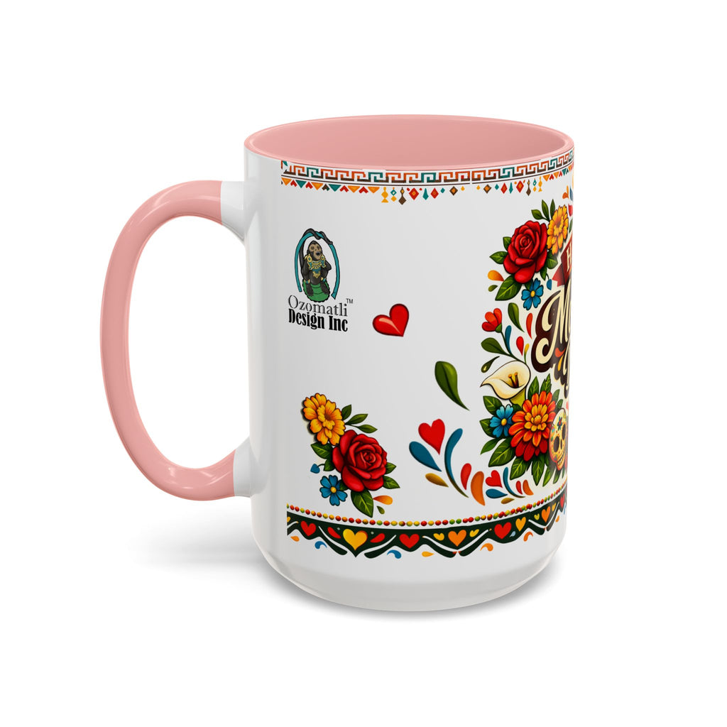 Happy Mother's Day Accent Mug-Colorful Floral Day of the Dead Design (11/15oz)
