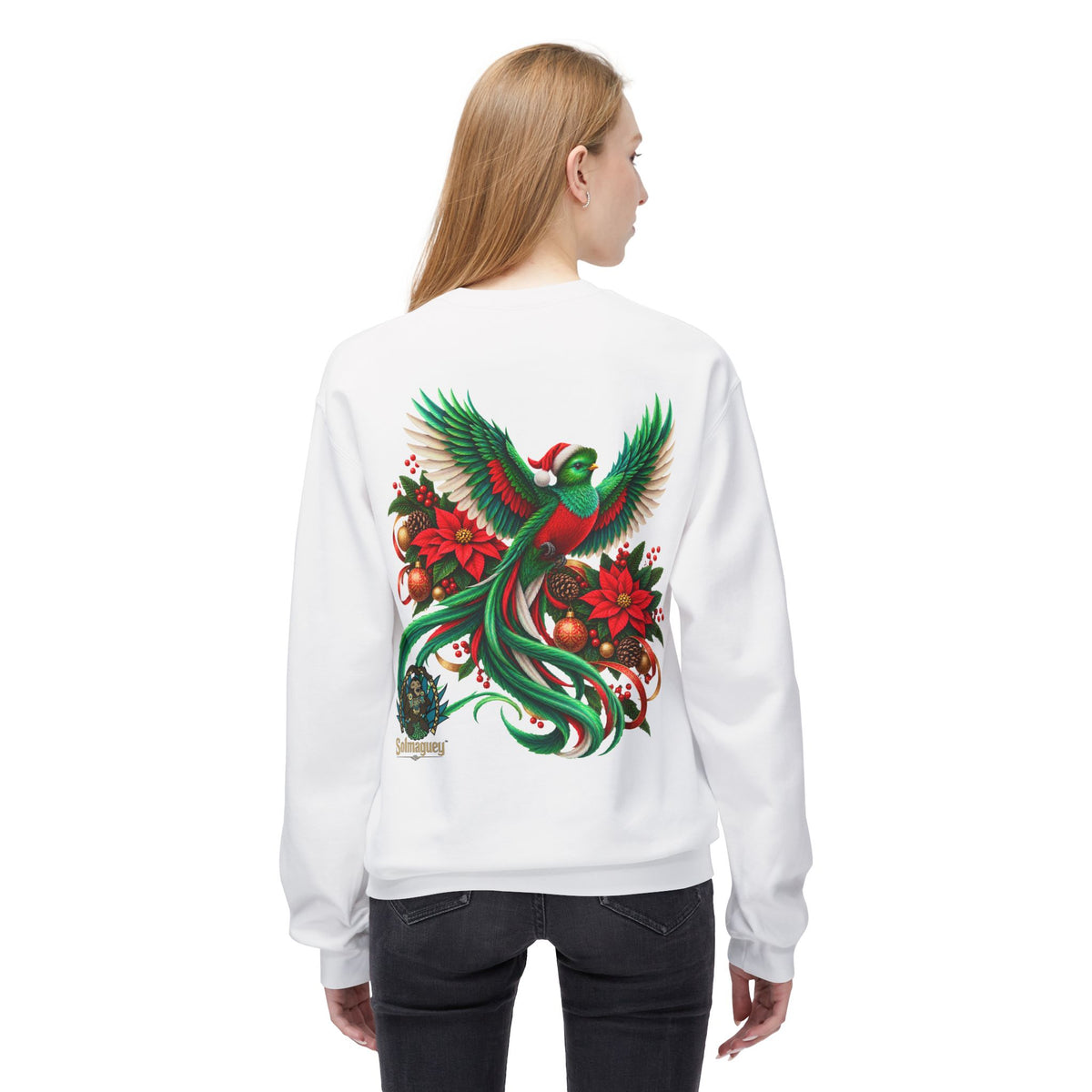 Quetzal Navideño™ Christmas Crewneck Sweatshirt | Festive Quetzal Bird Sweater | Solmaguey™