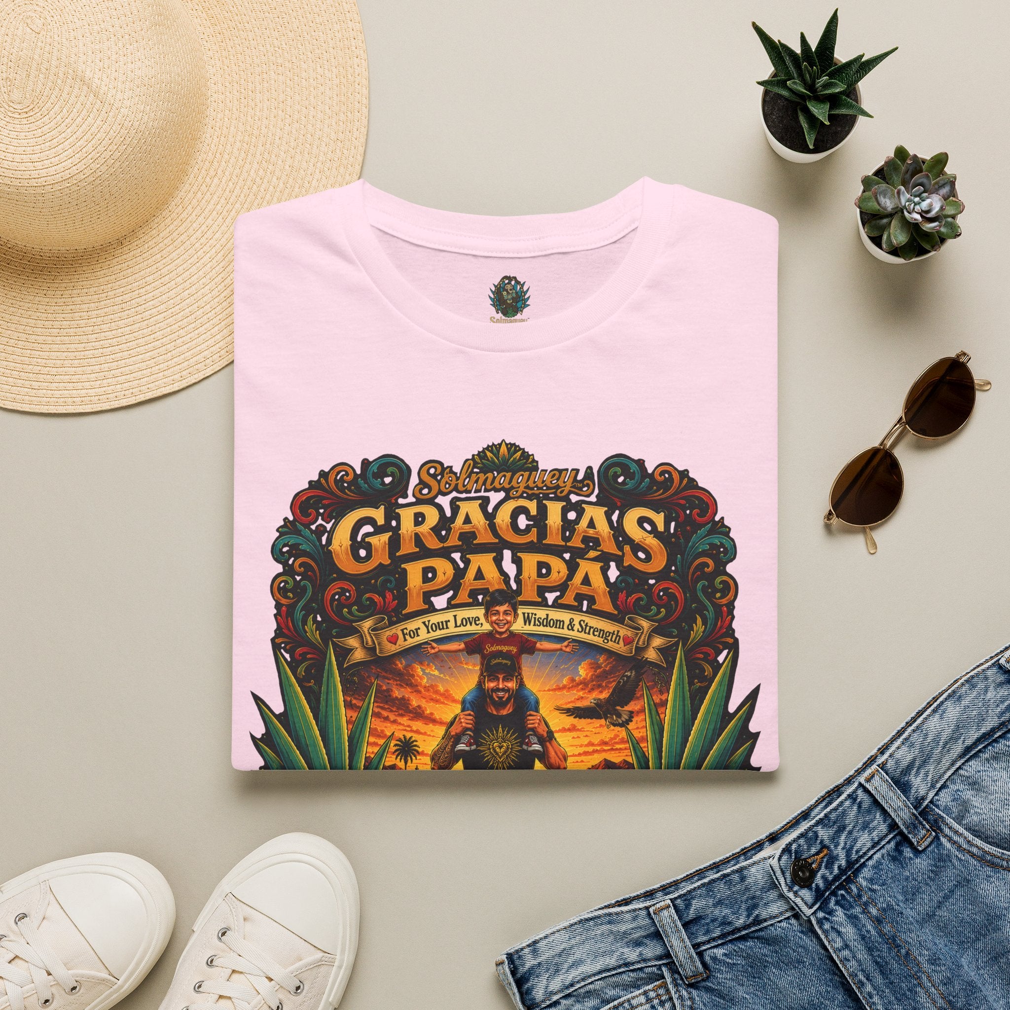 Gracias Papá Shirt, Mexican Dad Gift, Father Son Shirt, Father's Day Gift for Papa, Latino Dad Tee, Hispanic Family Shirt, Folk Art Father Gift