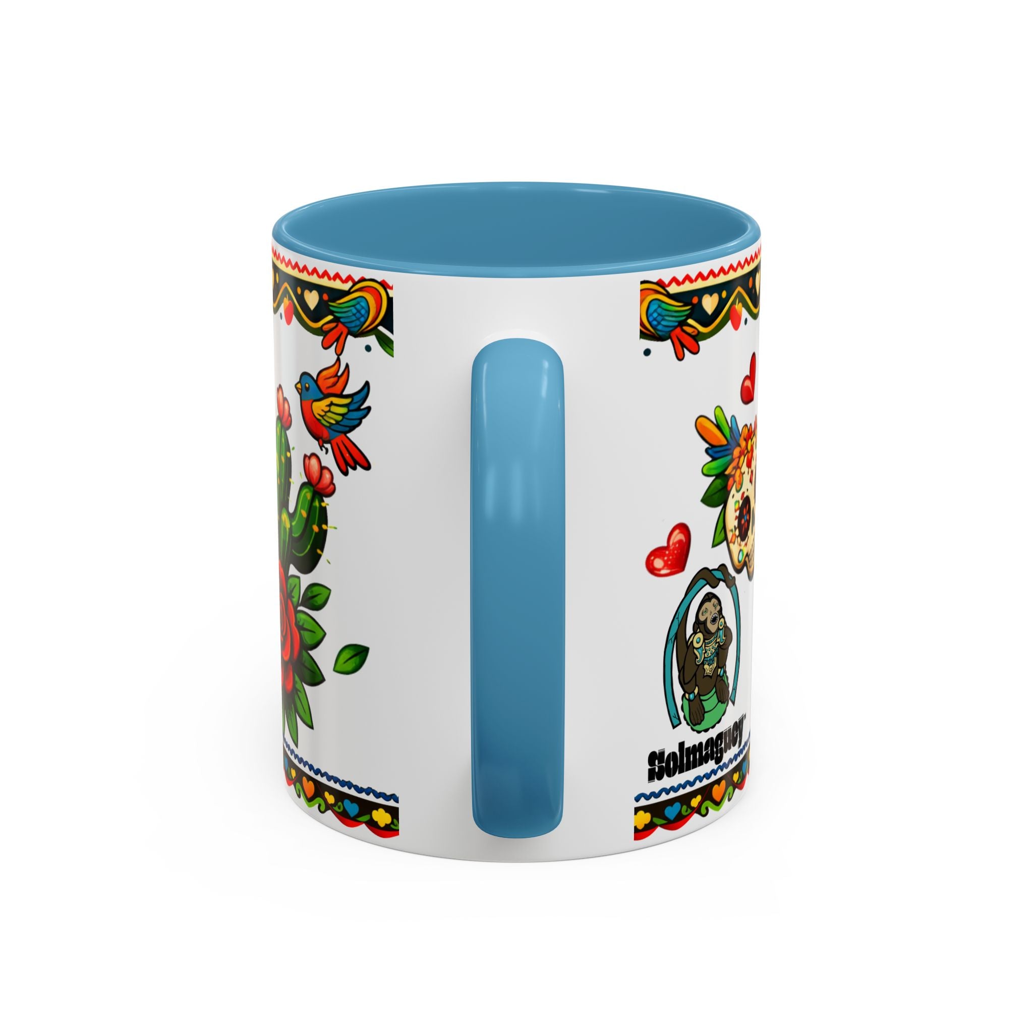 Happy Mother's Day Accent Coffee Mug – Colorful Mexican Folk Art Design