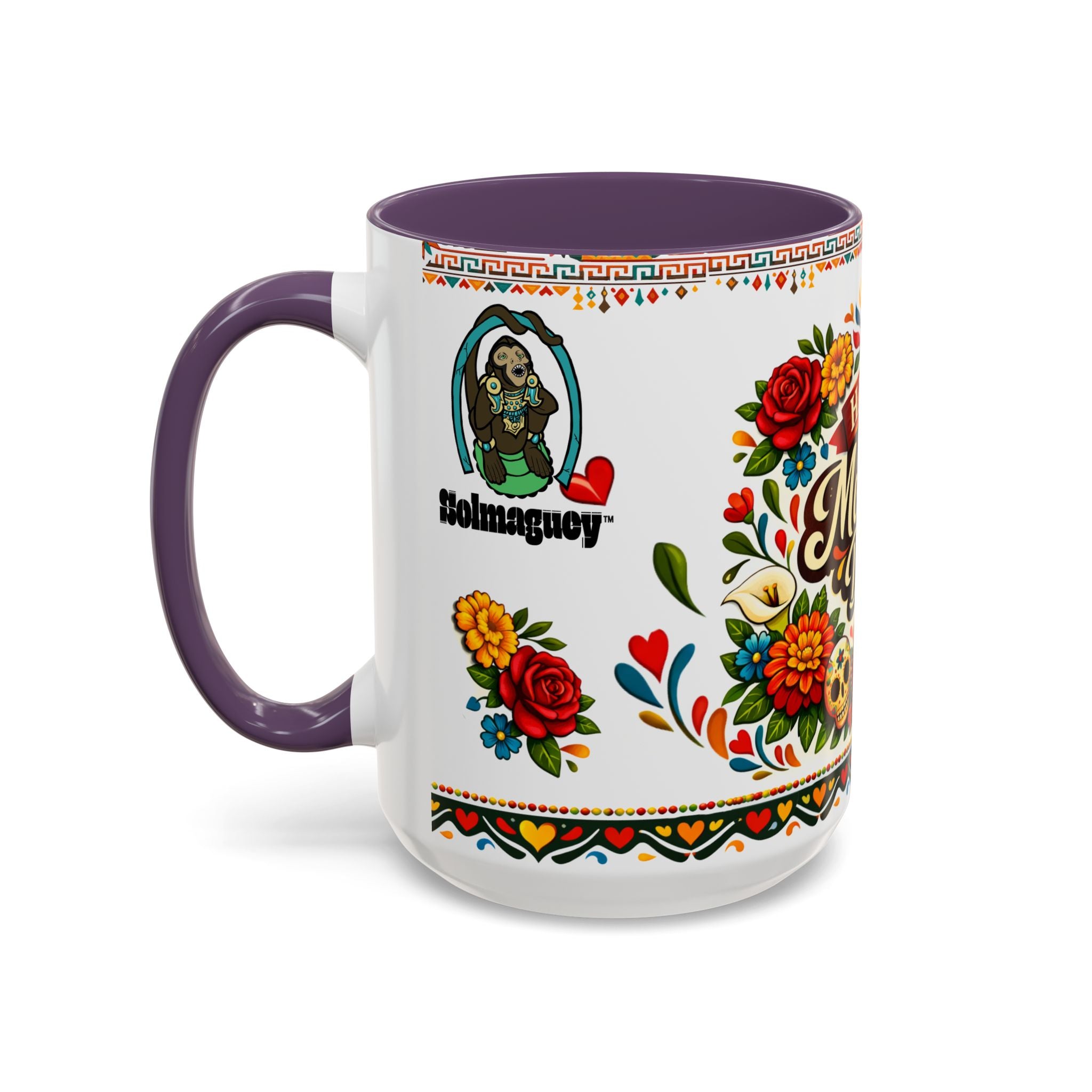 Happy Mother's Day Accent Mug-Colorful Floral Day of the Dead Design (11/15oz)
