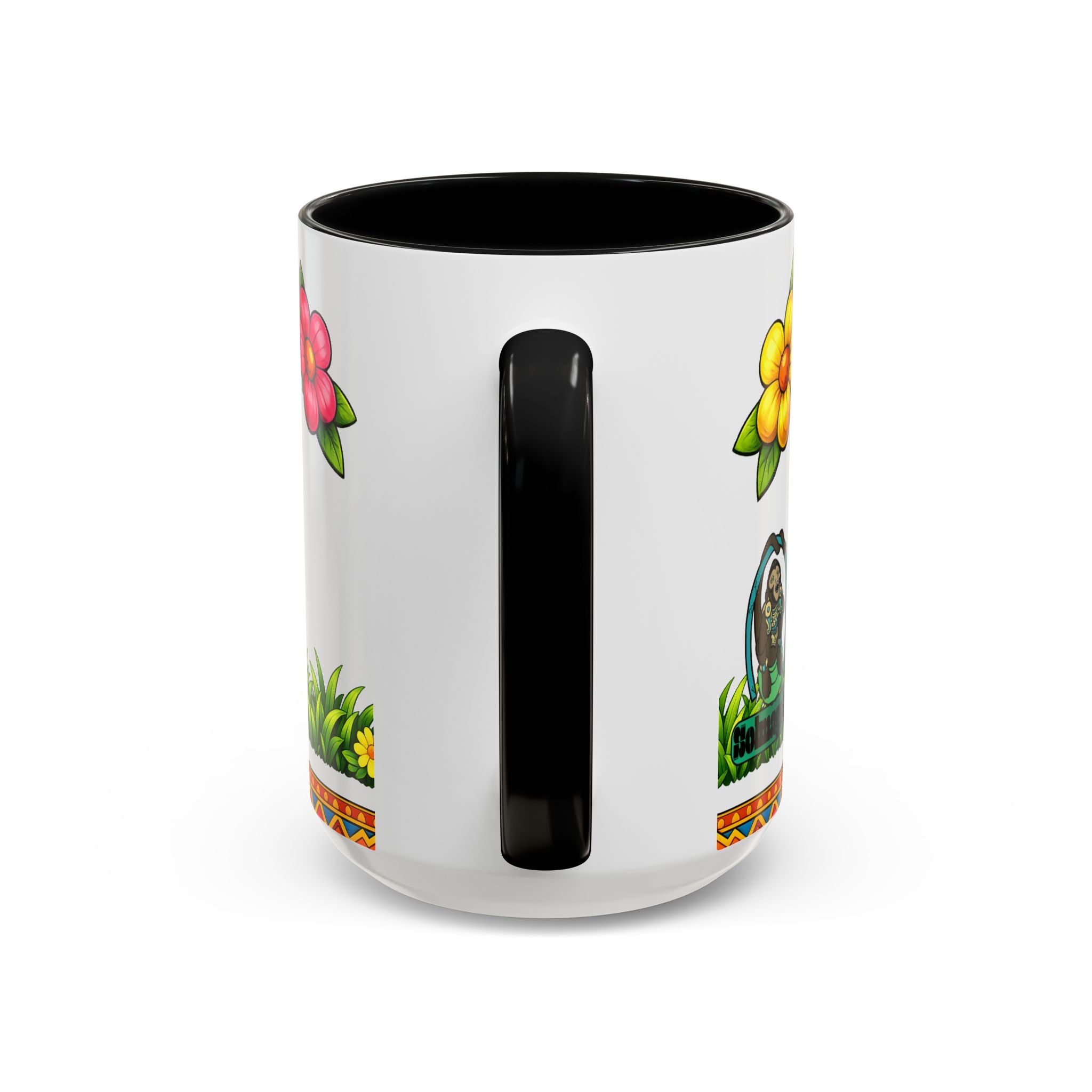Cute Easter Bunny with Colorful Eggs Mug Accent Coffee Mug