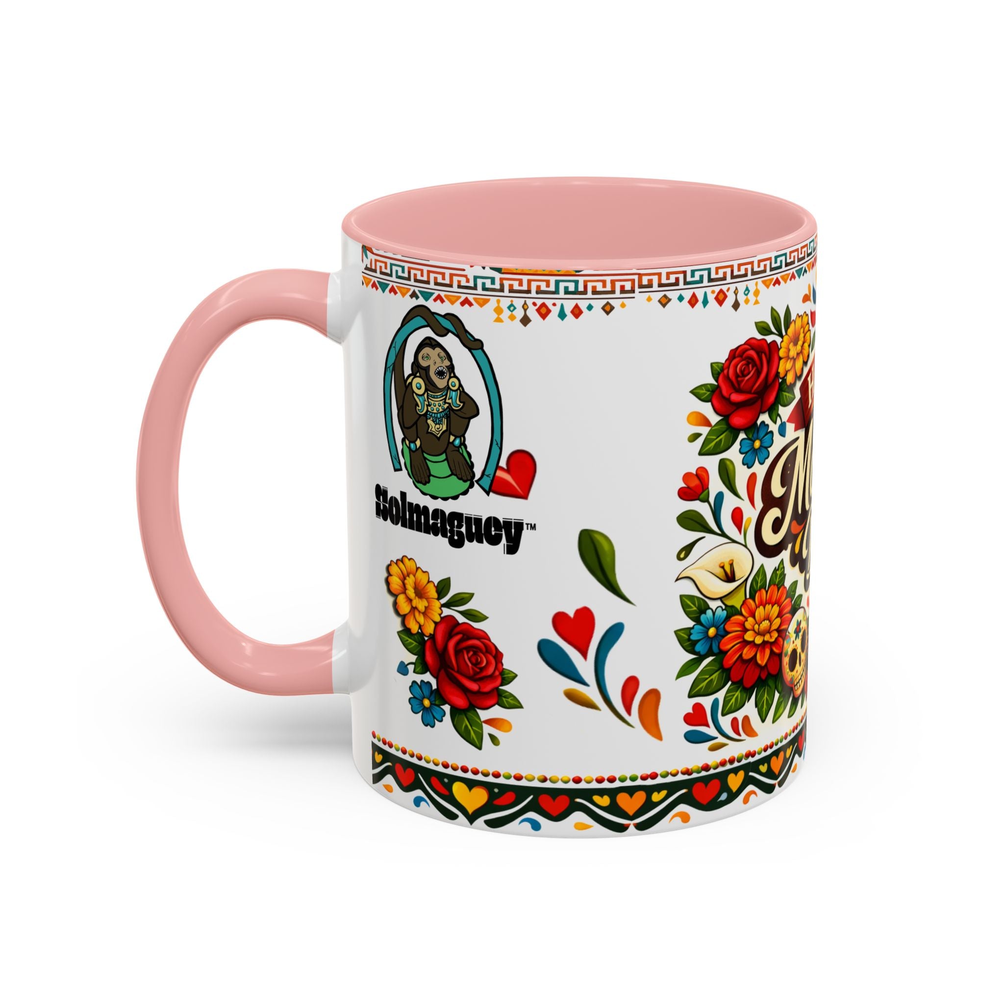 Happy Mother's Day Accent Mug-Colorful Floral Day of the Dead Design (11/15oz)