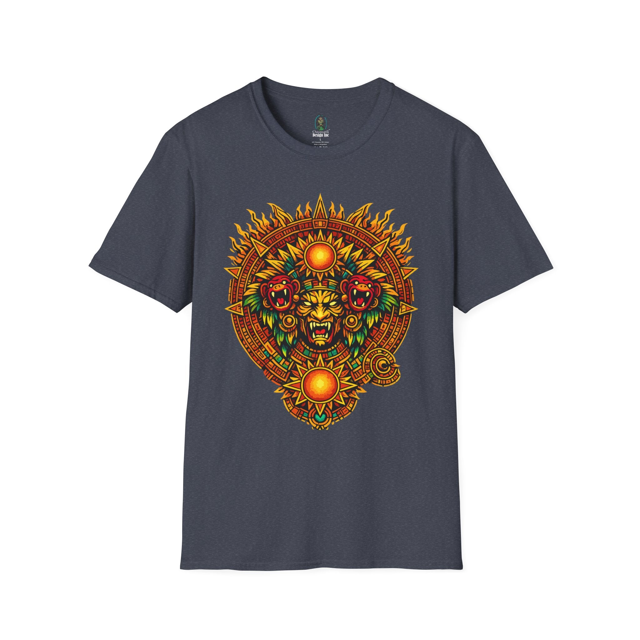 Aztec Skull Sunburst T-Shirt | Tribal Floral Skull Design