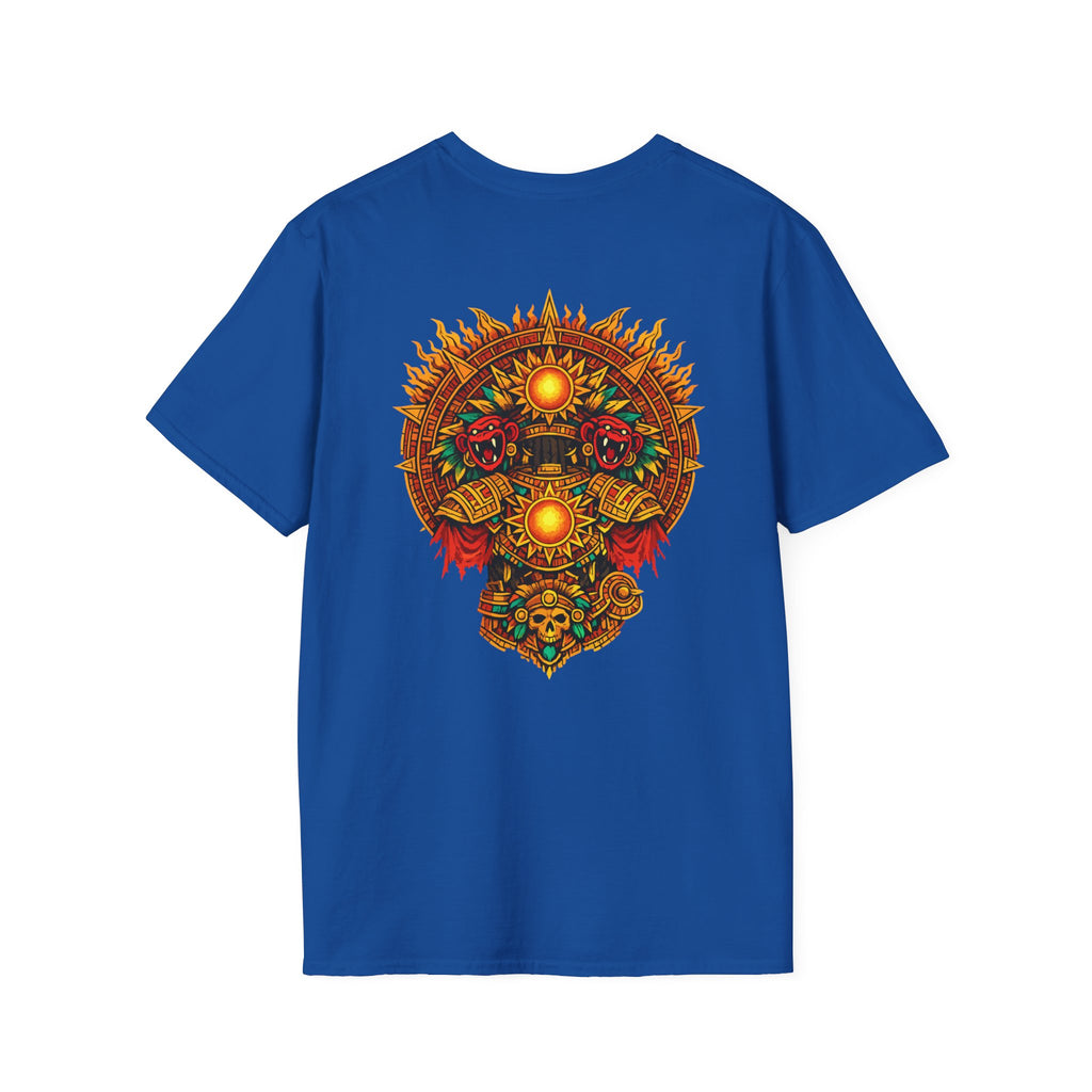 Aztec Skull Sunburst T-Shirt | Tribal Floral Skull Design