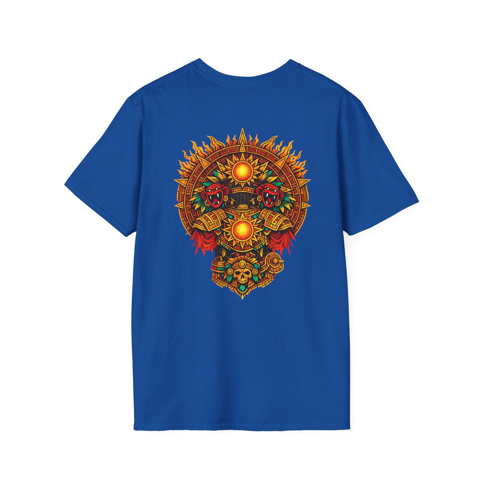 Aztec Skull Sunburst T-Shirt | Tribal Floral Skull Design