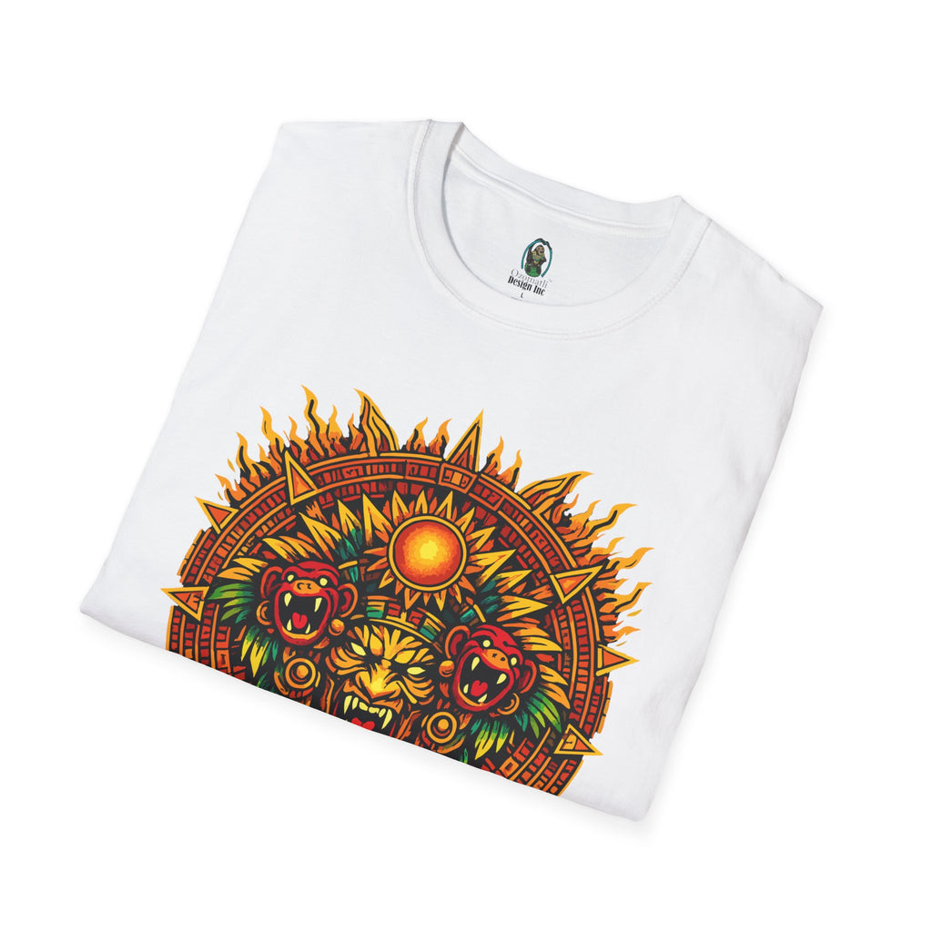 Aztec Skull Sunburst T-Shirt | Tribal Floral Skull Design