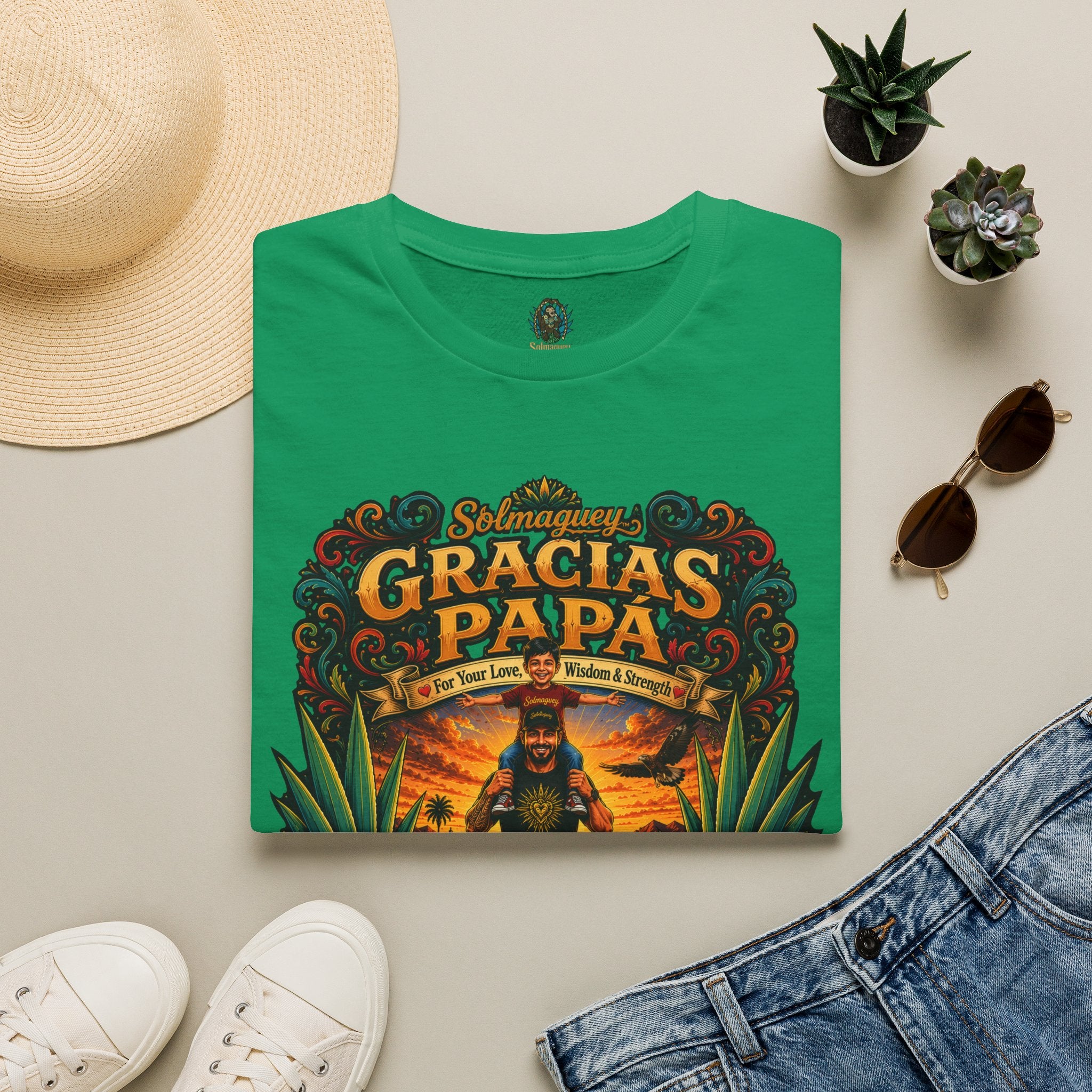 Gracias Papá Shirt, Mexican Dad Gift, Father Son Shirt, Father's Day Gift for Papa, Latino Dad Tee, Hispanic Family Shirt, Folk Art Father Gift