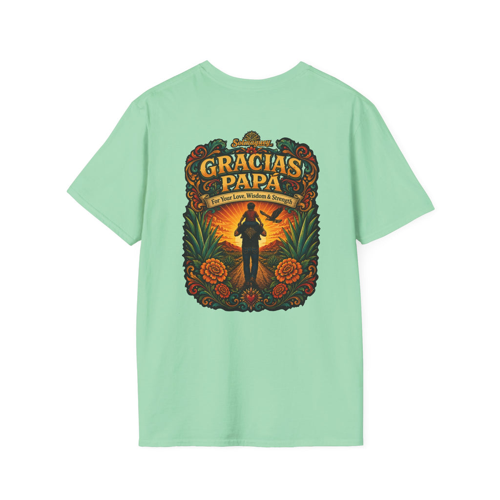 Gracias Papá Shirt, Mexican Dad Gift, Father Son Shirt, Father's Day Gift for Papa, Latino Dad Tee, Hispanic Family Shirt, Folk Art Father Gift
