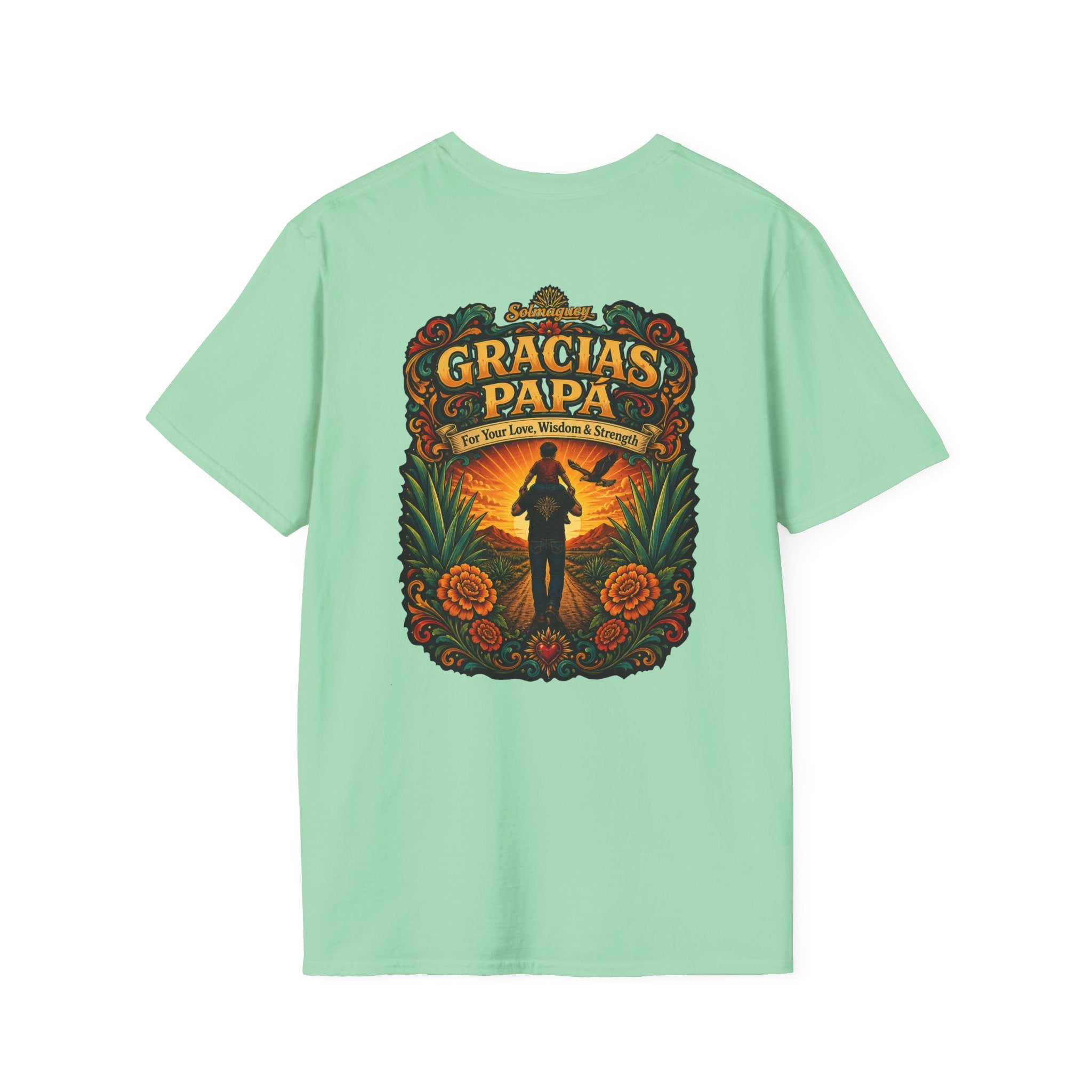 Gracias Papá Shirt, Mexican Dad Gift, Father Son Shirt, Father's Day Gift for Papa, Latino Dad Tee, Hispanic Family Shirt, Folk Art Father Gift