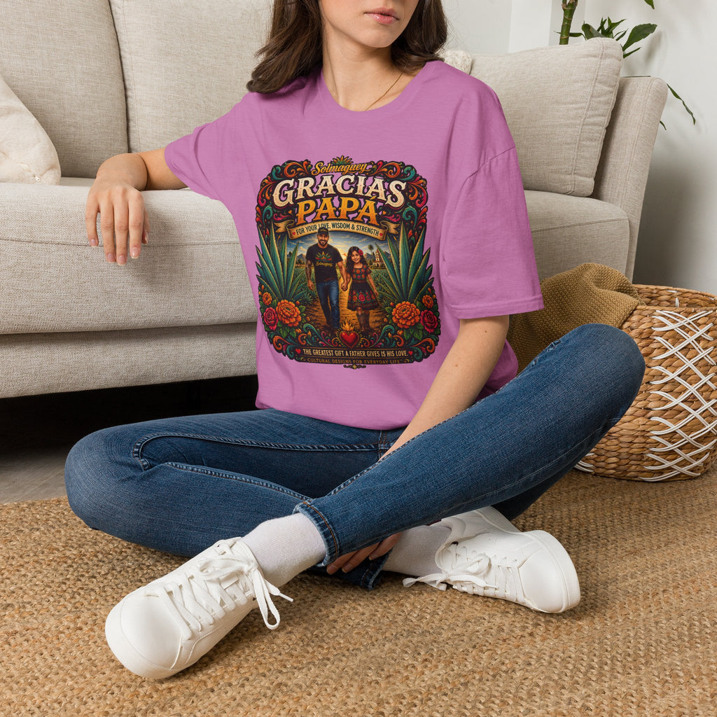 Gracias Papá Shirt, Mexican Dad Gift, Father Daughter Shirt, Latino Father Gift, Hispanic Family Tee, Father's Day Gift for Papa, Mexican Folk Art Shirt