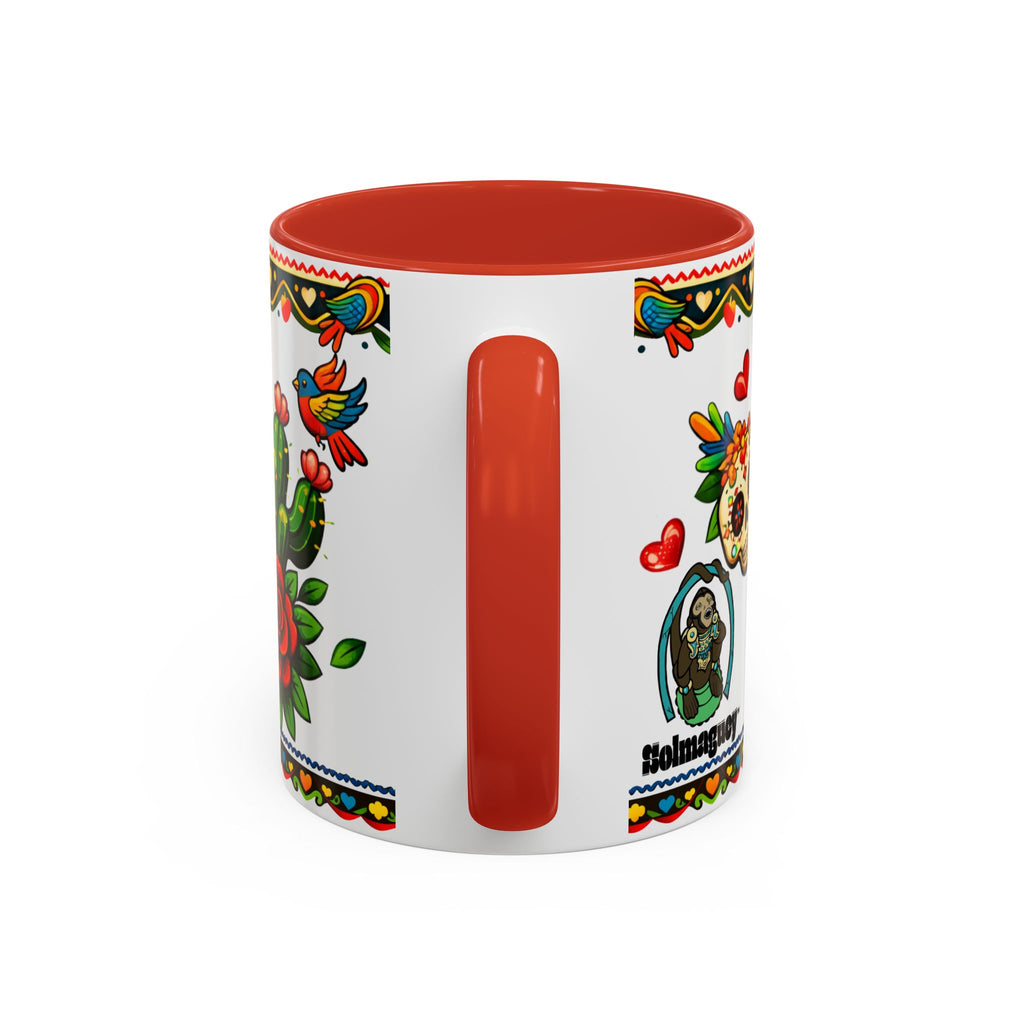 Happy Mother's Day Accent Coffee Mug – Colorful Mexican Folk Art Design