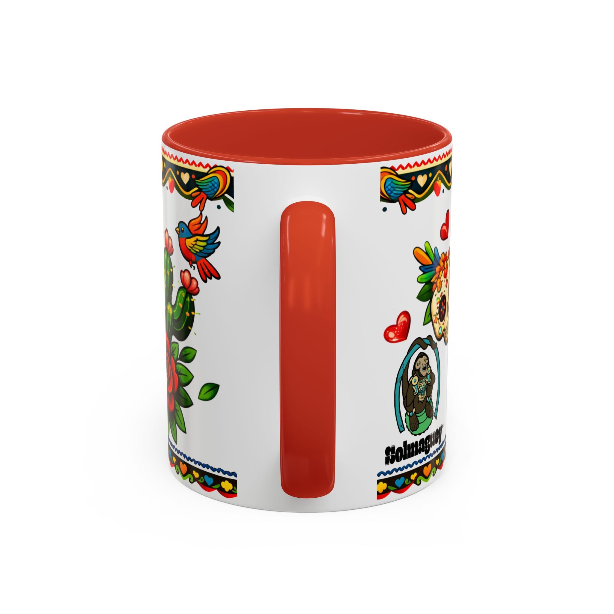 Happy Mother's Day Accent Coffee Mug – Colorful Mexican Folk Art Design