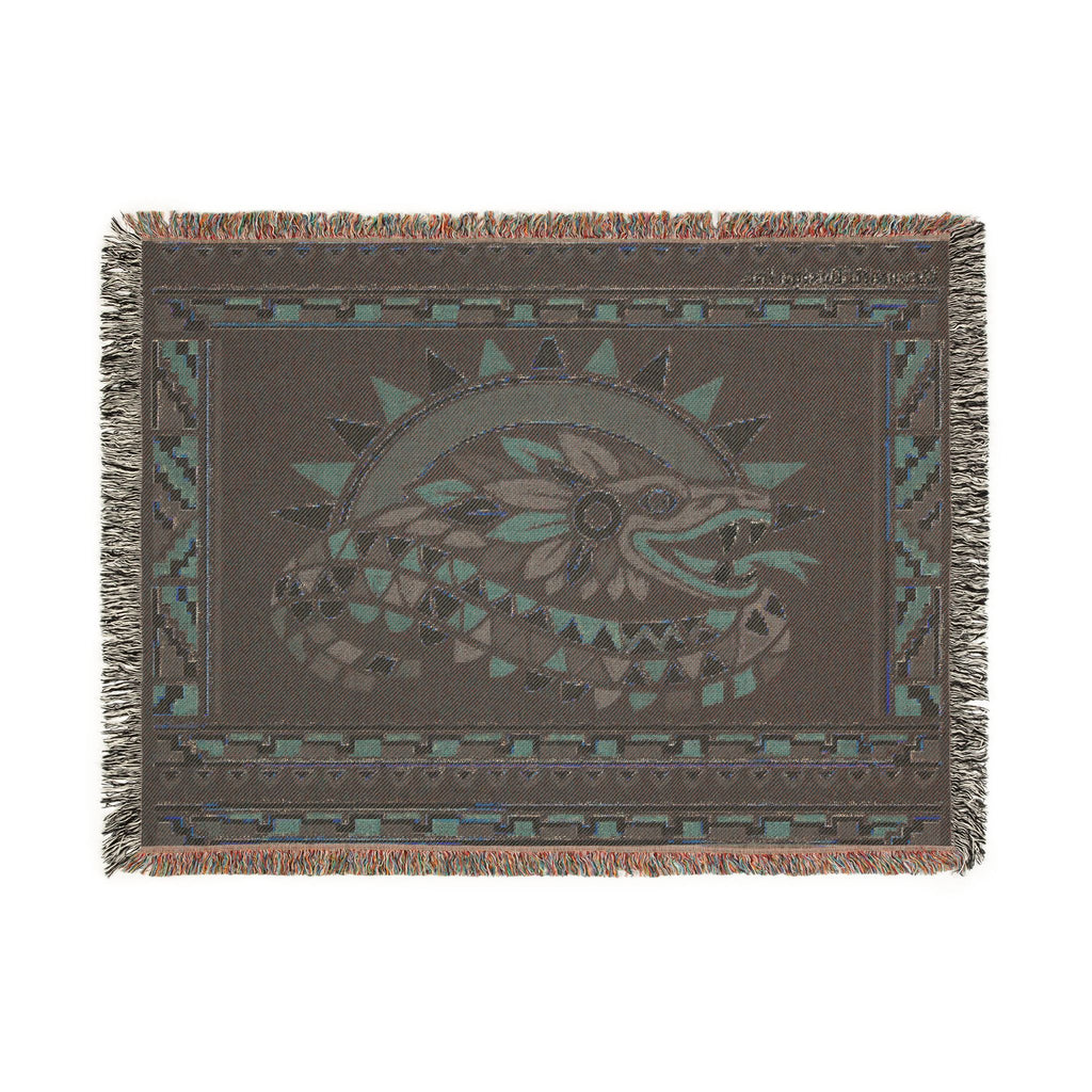 Aztec Quetzalcoatl Woven Blanket