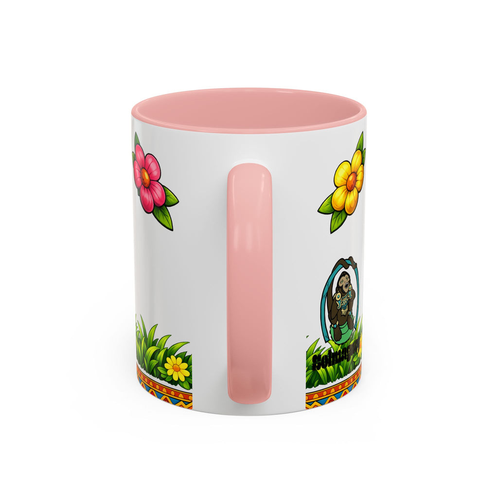Cute Easter Bunny with Colorful Eggs Mug Accent Coffee Mug EU