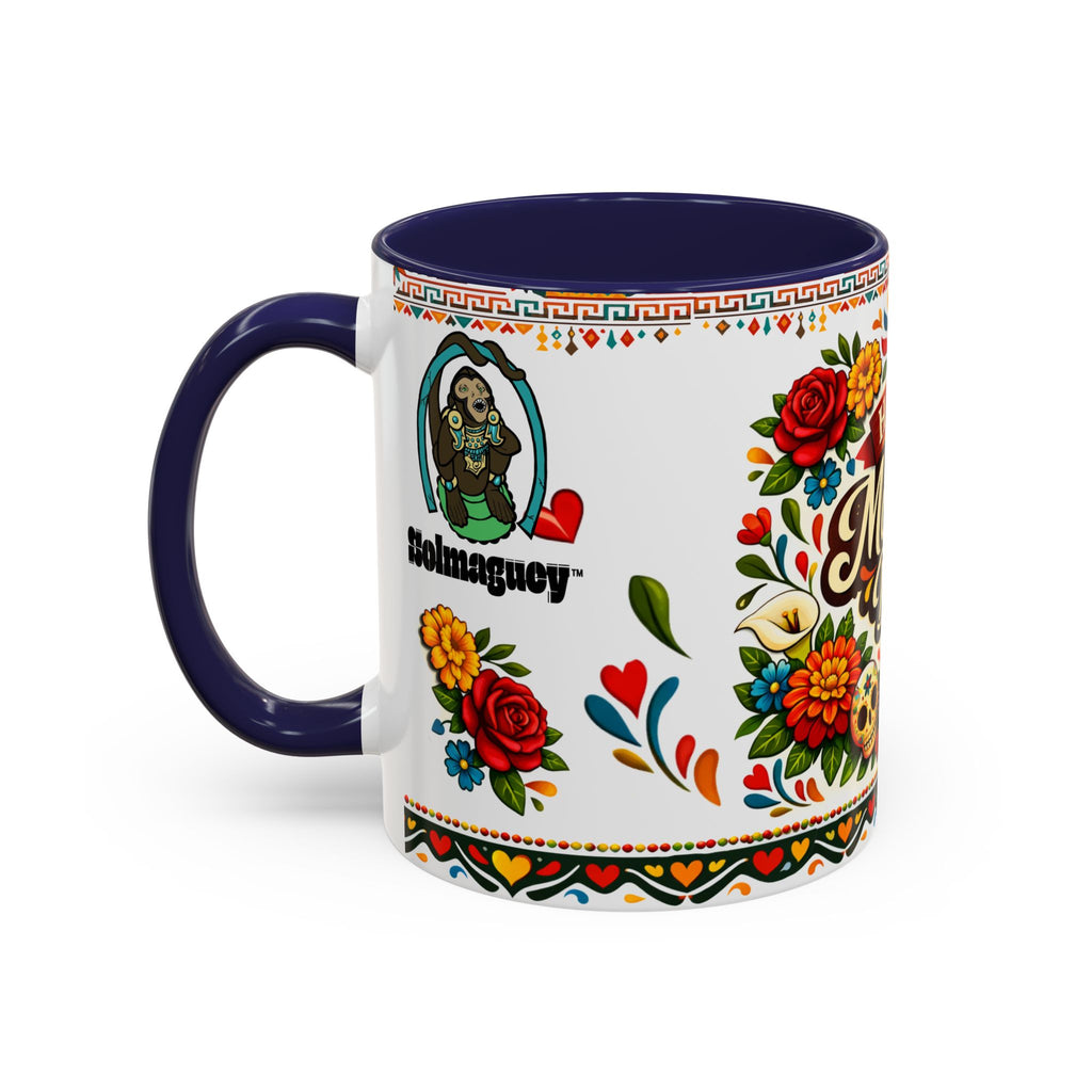 Happy Mother's Day Accent Mug-Colorful Floral Day of the Dead Design (11/15oz)
