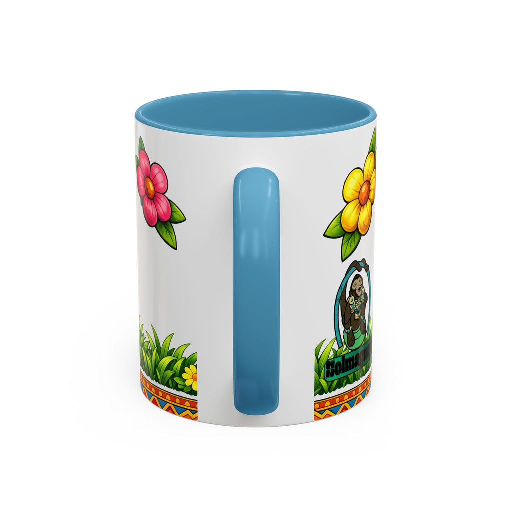 Cute Easter Bunny with Colorful Eggs Mug Accent Coffee Mug