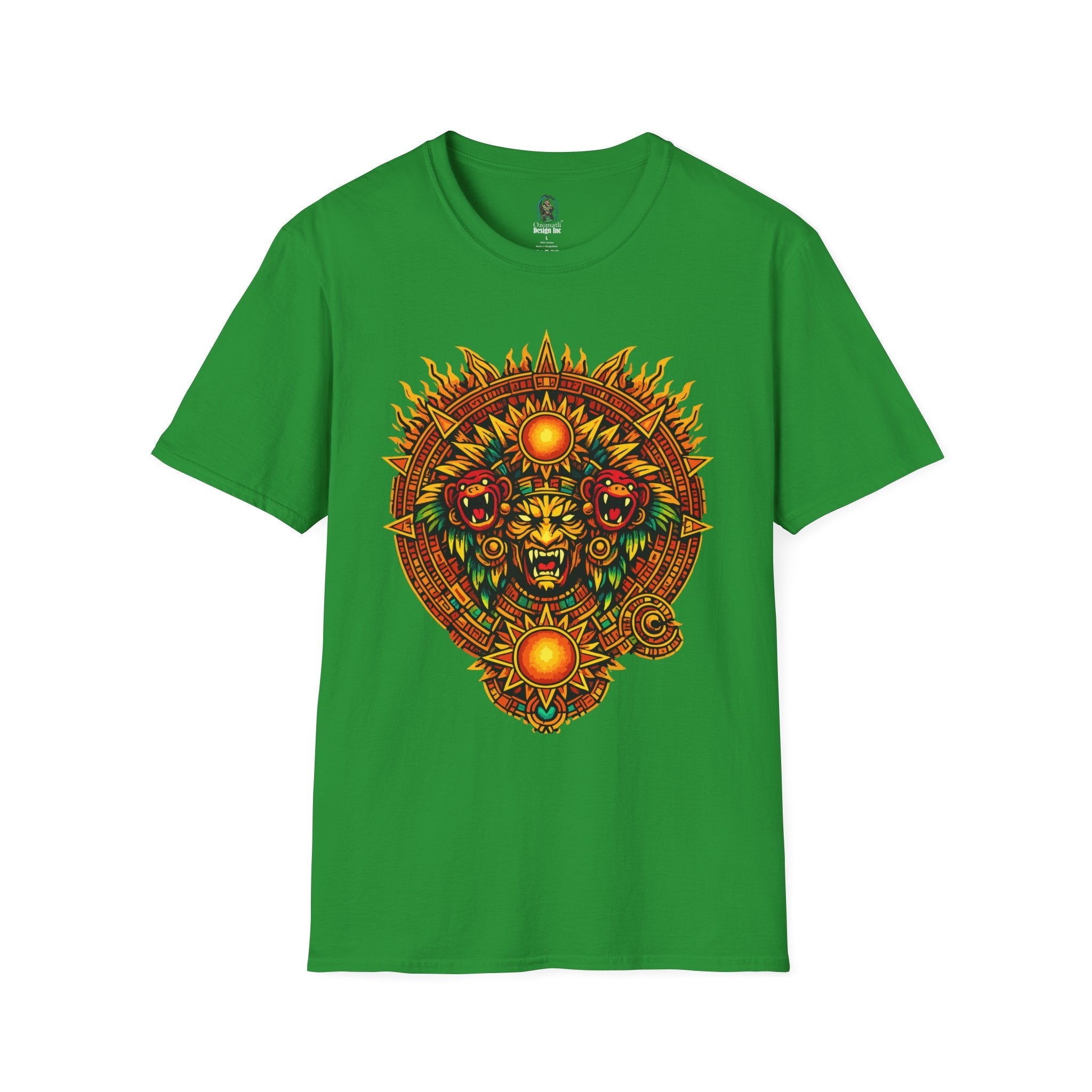 Aztec Skull Sunburst T-Shirt | Tribal Floral Skull Design
