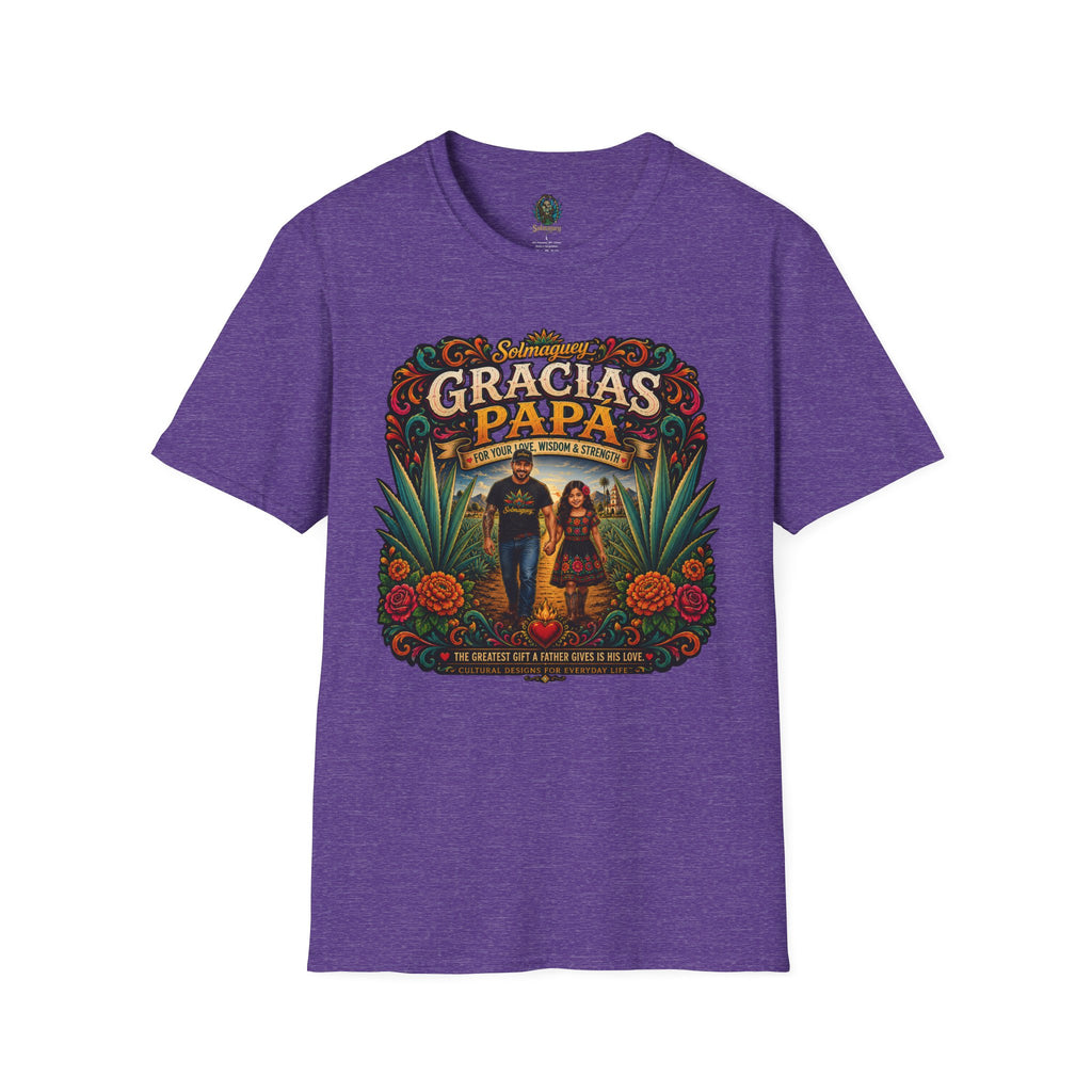 Gracias Papá Shirt, Mexican Dad Gift, Father Daughter Shirt, Latino Father Gift, Hispanic Family Tee, Father's Day Gift for Papa, Mexican Folk Art Shirt