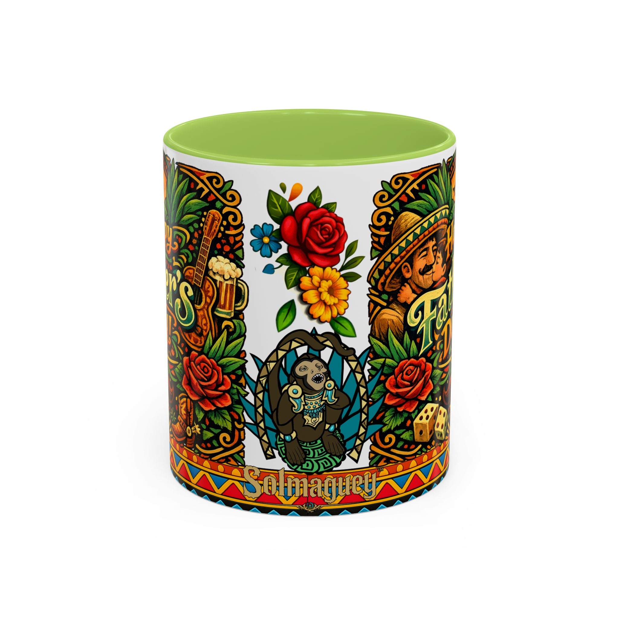 Happy Father's Day Accent Mug — Festive Father's Day Coffee Mug | Solmaguey™