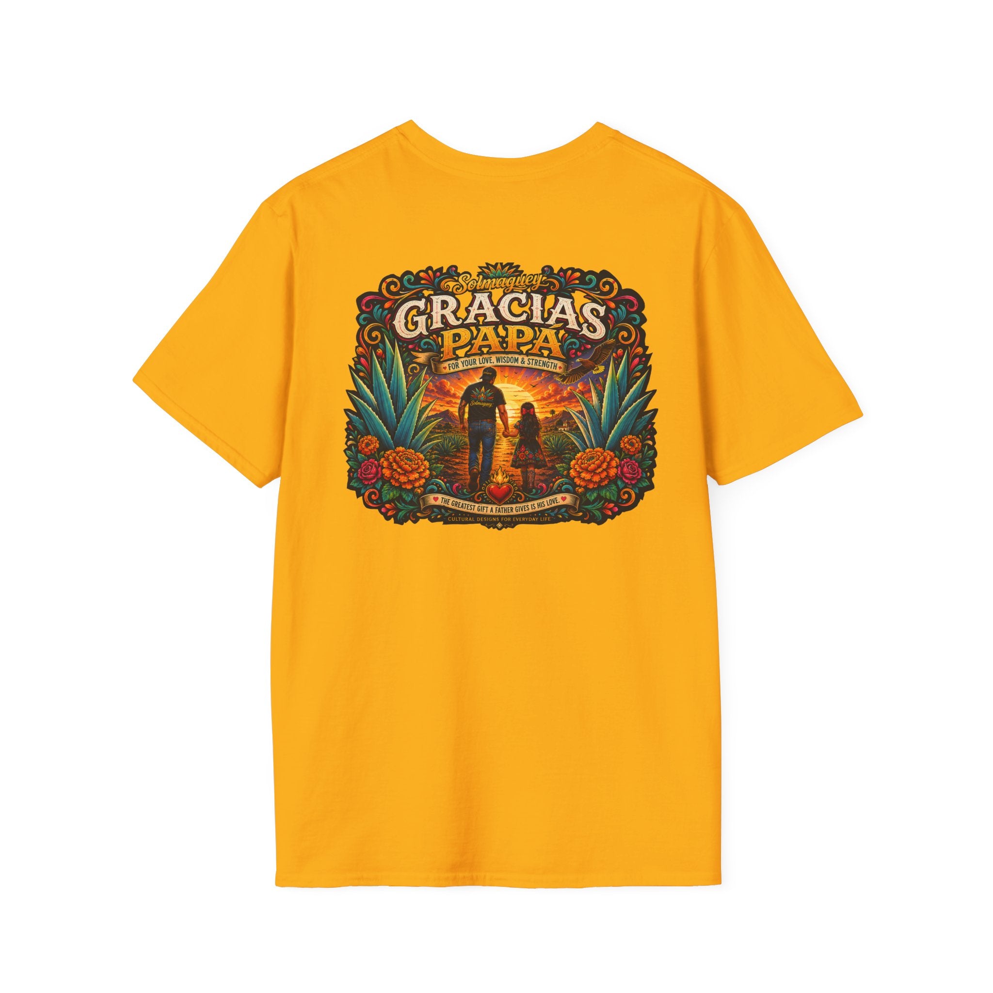 Gracias Papá Shirt, Mexican Dad Gift, Father Daughter Shirt, Latino Father Gift, Hispanic Family Tee, Father's Day Gift for Papa, Mexican Folk Art Shirt