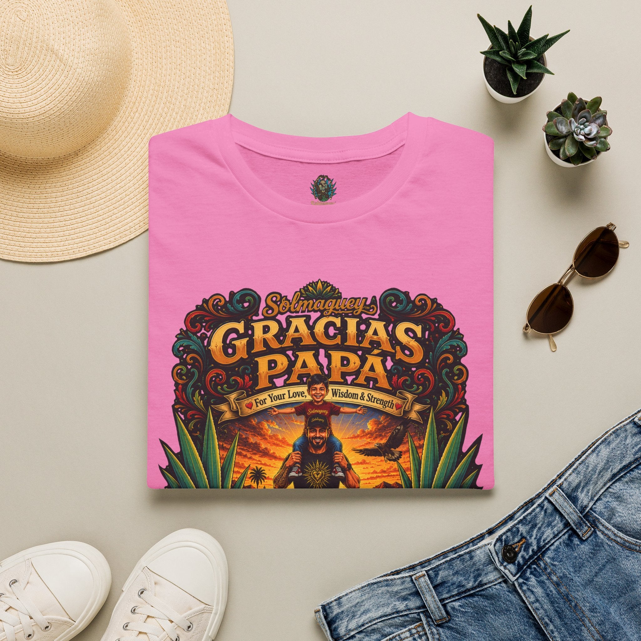 Gracias Papá Shirt, Mexican Dad Gift, Father Son Shirt, Father's Day Gift for Papa, Latino Dad Tee, Hispanic Family Shirt, Folk Art Father Gift