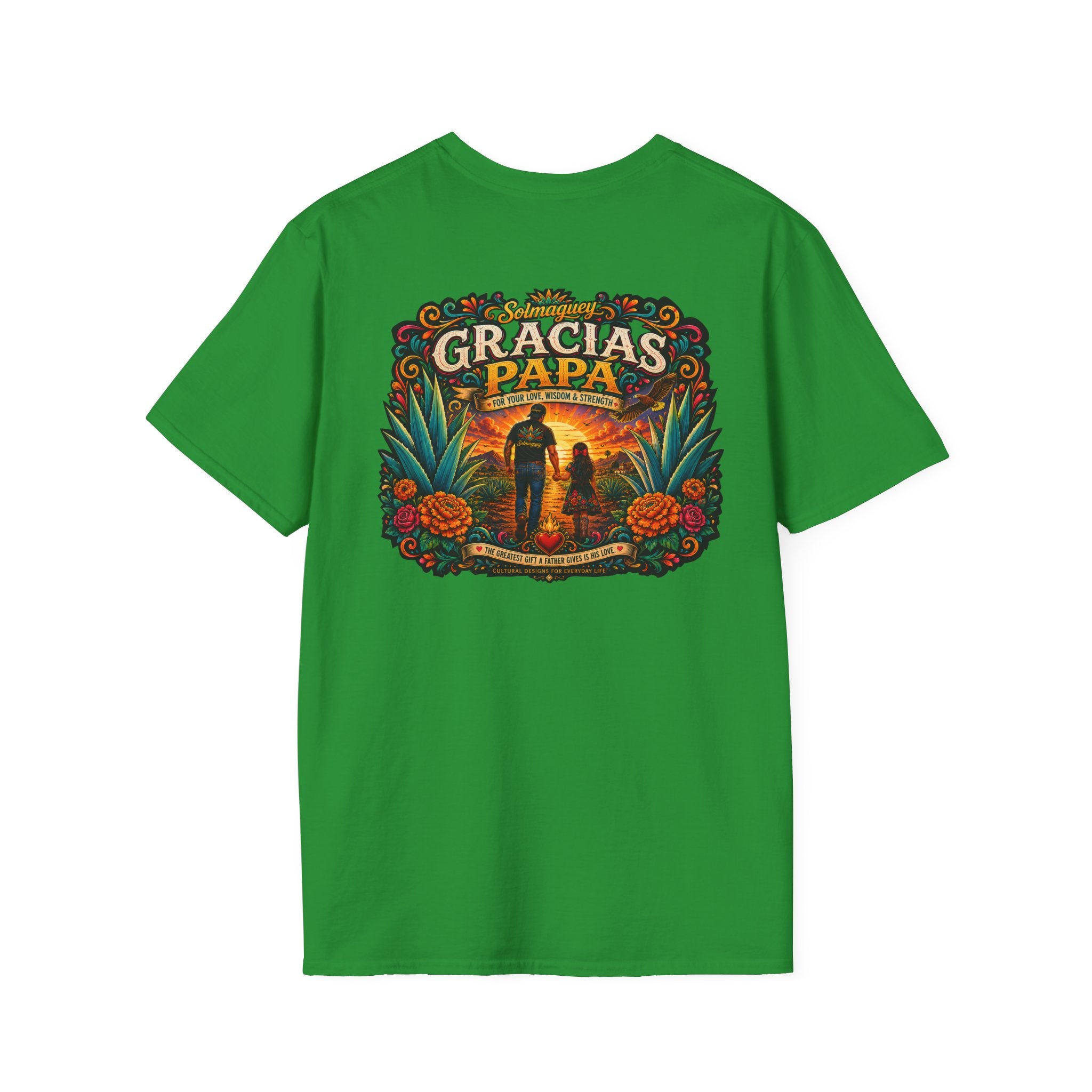 Gracias Papá Shirt, Mexican Dad Gift, Father Daughter Shirt, Latino Father Gift, Hispanic Family Tee, Father's Day Gift for Papa, Mexican Folk Art Shirt