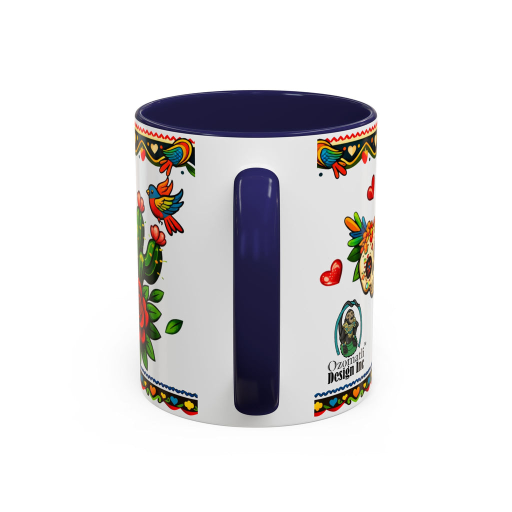Happy Mother's Day Accent Coffee Mug – Colorful Mexican Folk Art Design