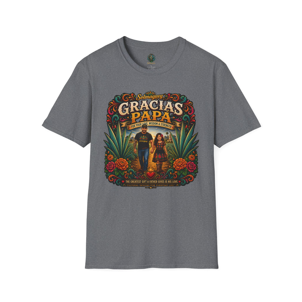 Gracias Papá Shirt, Mexican Dad Gift, Father Daughter Shirt, Latino Father Gift, Hispanic Family Tee, Father's Day Gift for Papa, Mexican Folk Art Shirt