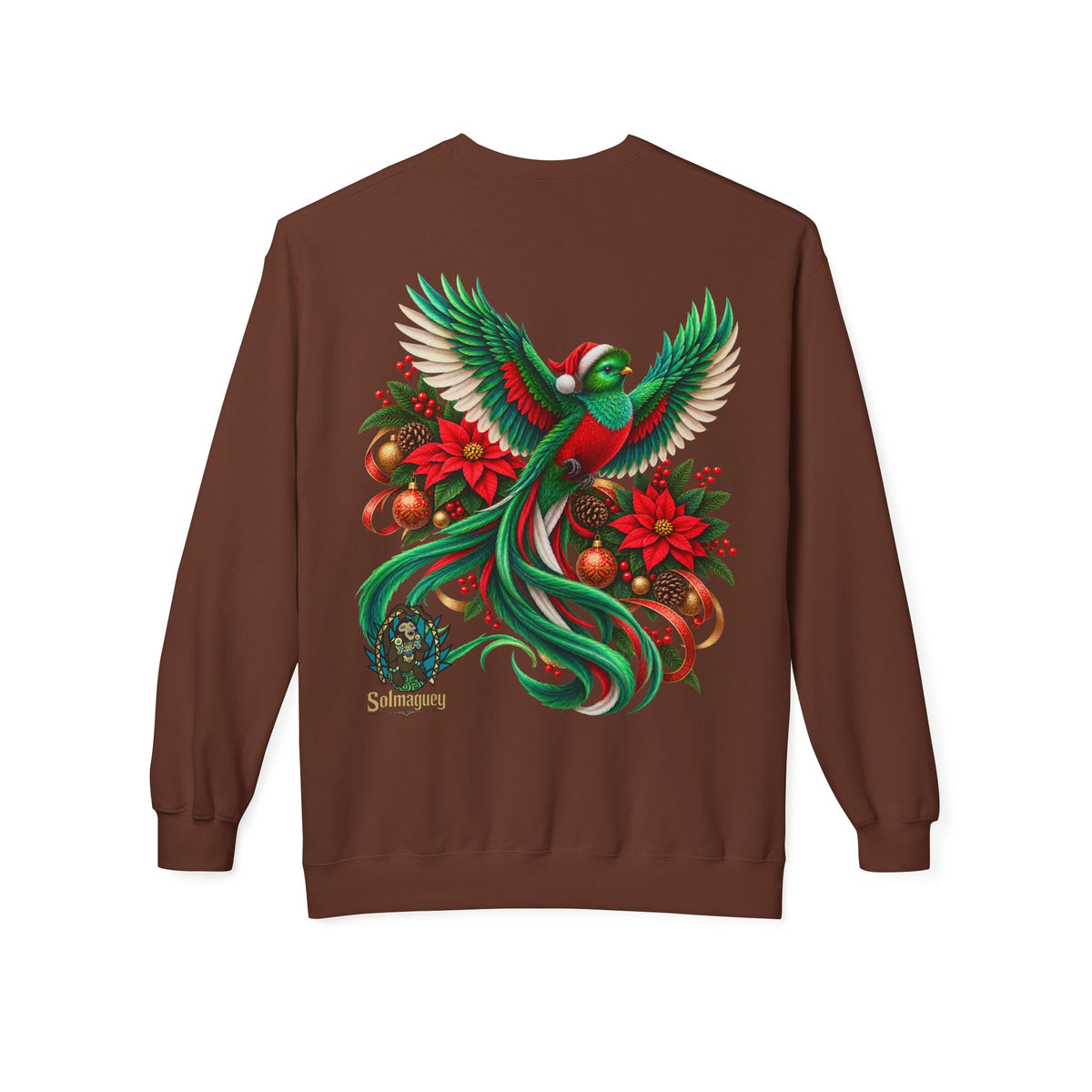 Quetzal Navideño™ Christmas Crewneck Sweatshirt | Festive Quetzal Bird Sweater | Solmaguey™