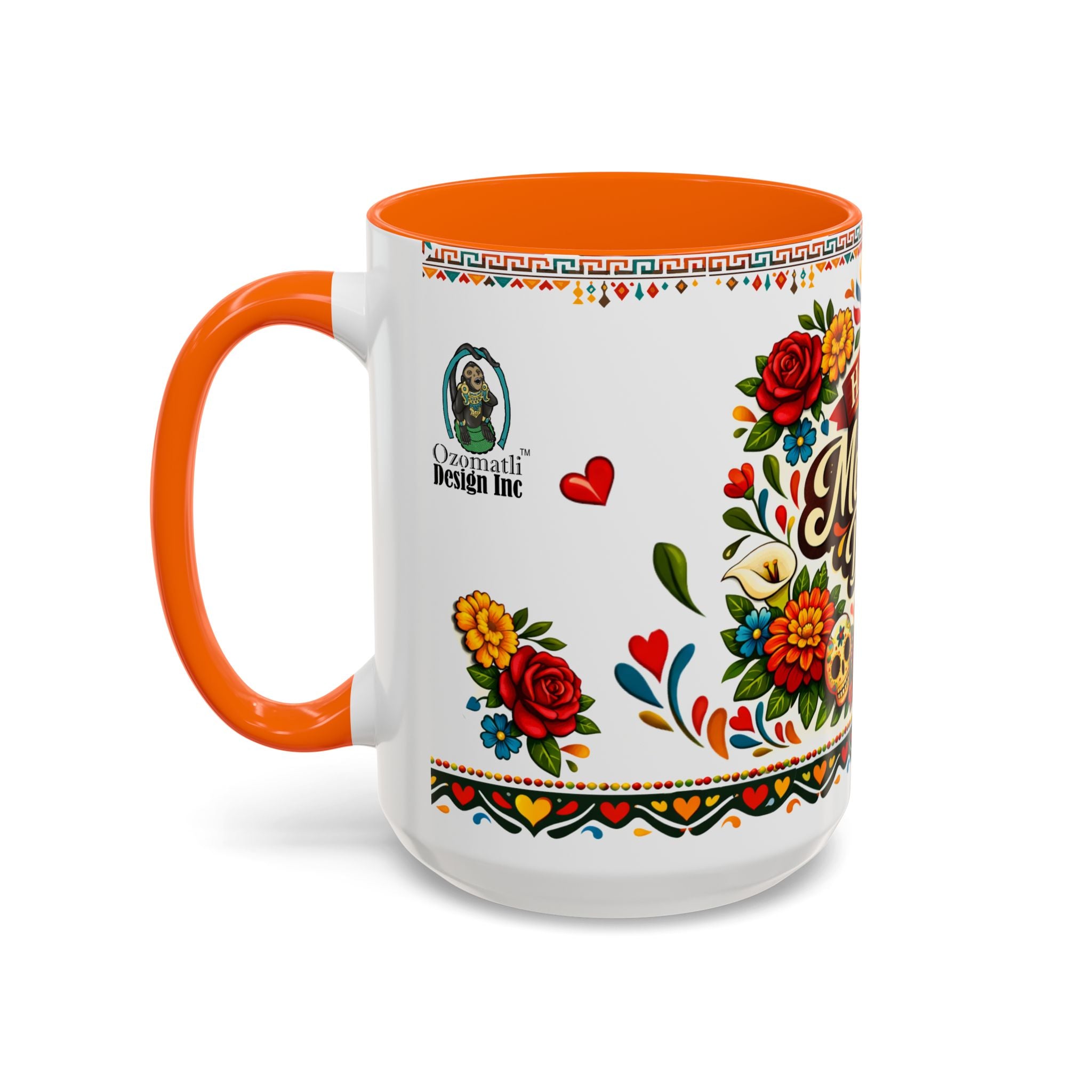 Happy Mother's Day Accent Mug-Colorful Floral Day of the Dead Design (11/15oz)