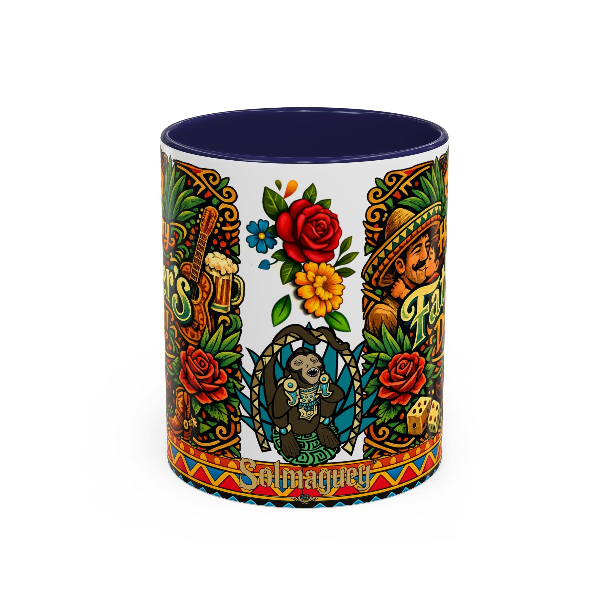 Happy Father's Day Accent Mug — Festive Father's Day Coffee Mug | Solmaguey™